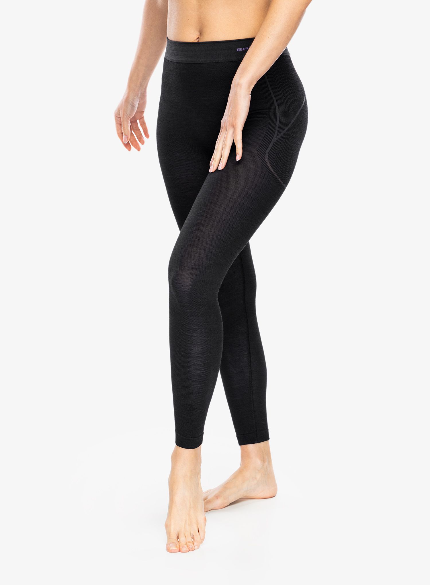 Ženske termo pajkice Brubeck Active Wool Pants - black