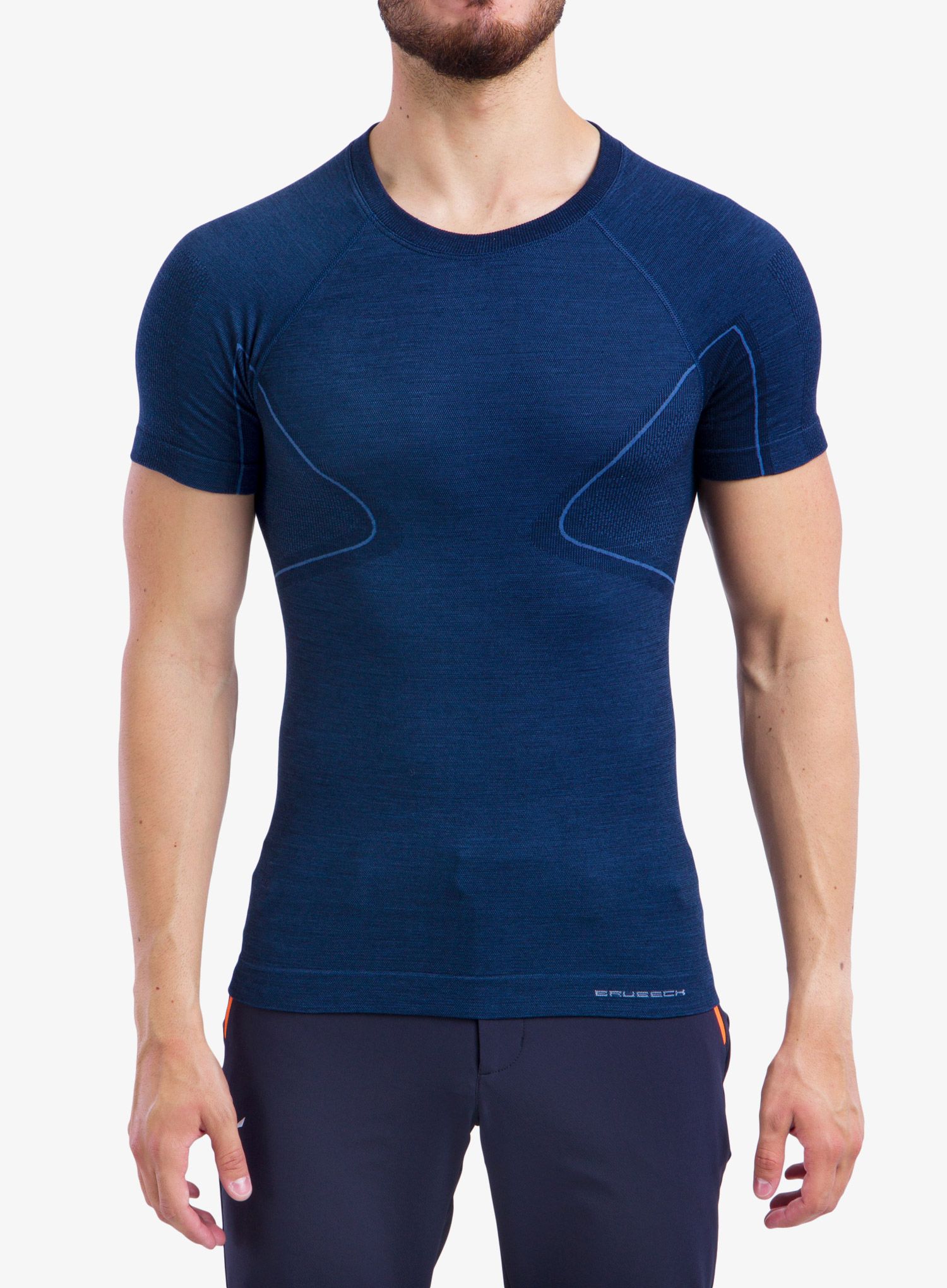Termo majica Brubeck Active Wool T-Shirt - navy blue