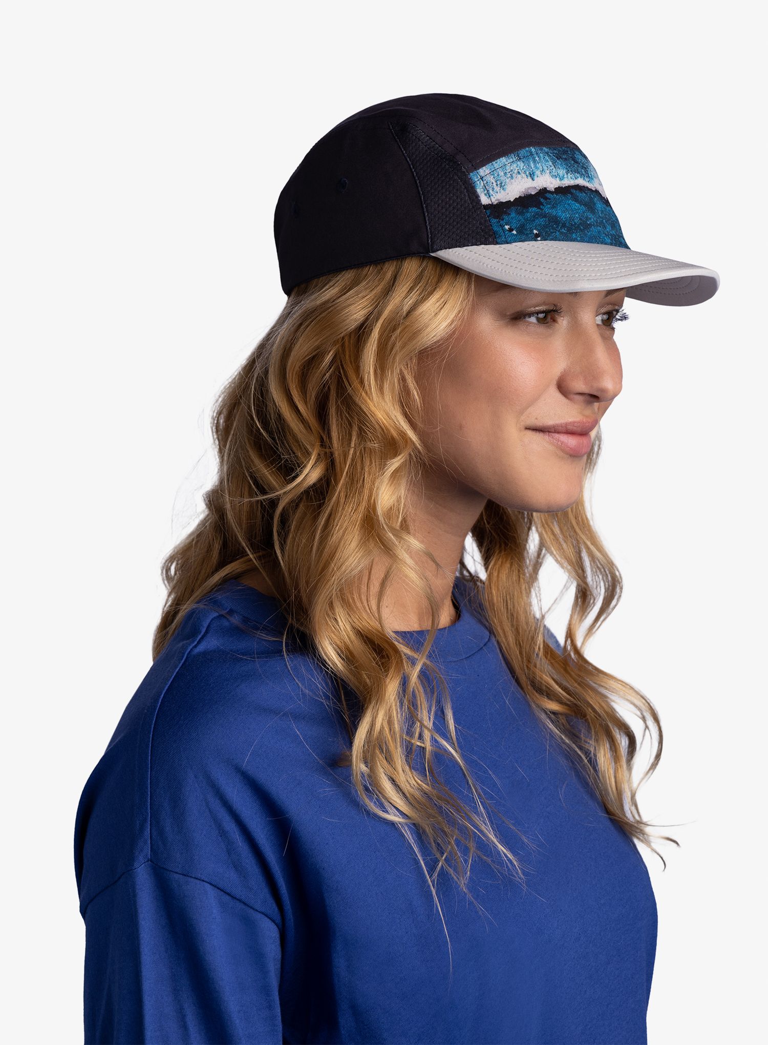 Kapa za tek Buff 5 Panel Go Cap - parley navy