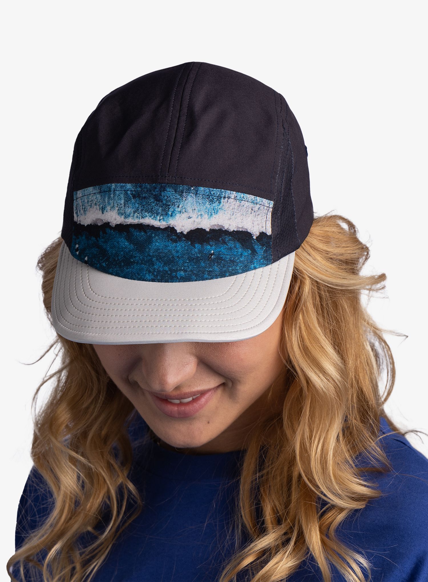 Kapa za tek Buff 5 Panel Go Cap - parley navy