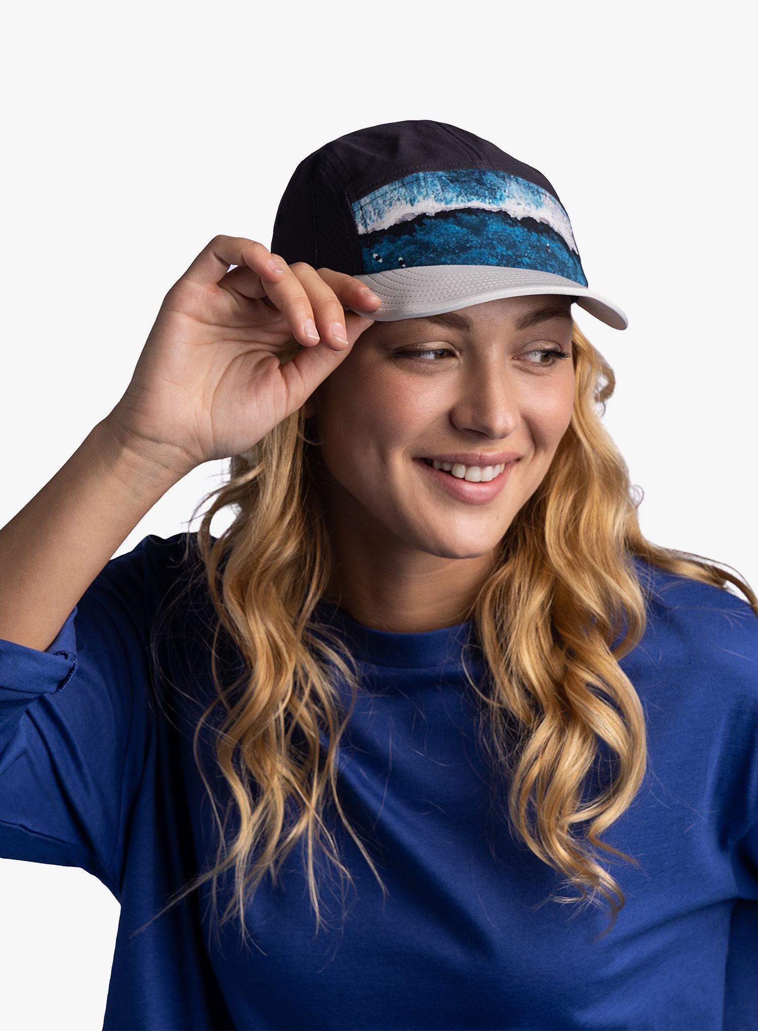 Kapa za tek Buff 5 Panel Go Cap - parley navy