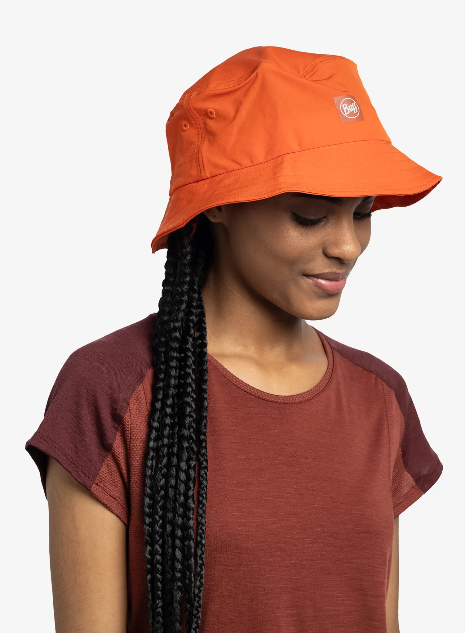 Pohodniški klobuk Buff Adventure Bucket Hat - solid poppy