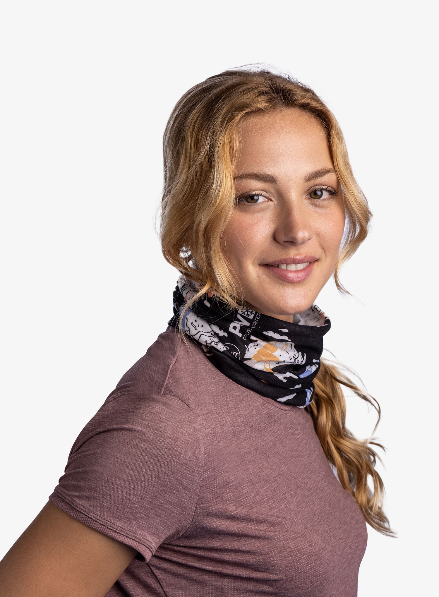 Večnamenska ruta Buff Coolnet UV POW - runners in motion black