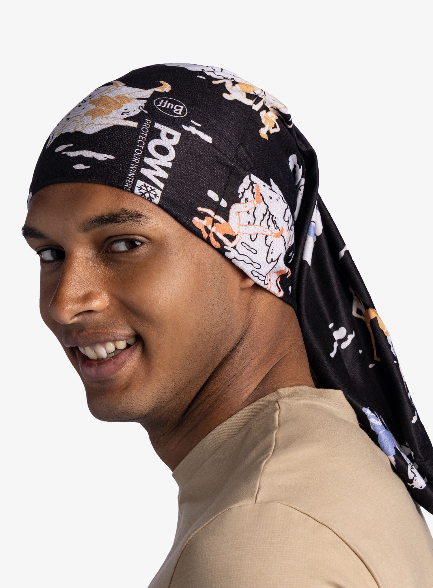 Večnamenska ruta Buff Coolnet UV POW - runners in motion black