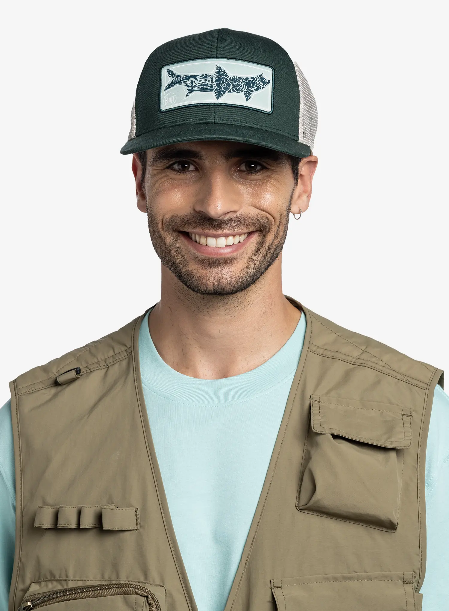 Kapa s šiltom Buff Explore Trucker Cap - salt green