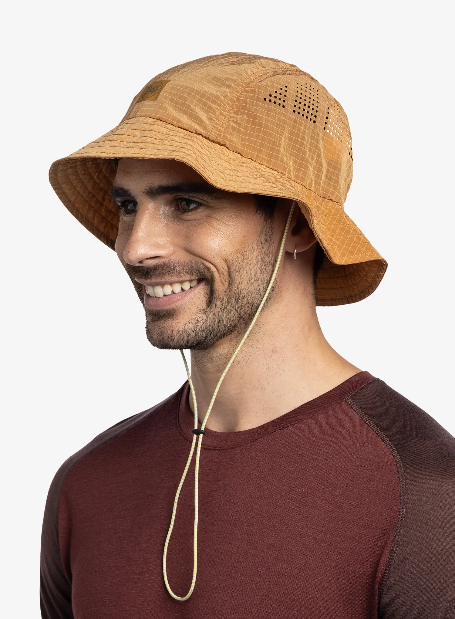 Pohodniški klobuk Buff Go Bucket Hat - solid ginger