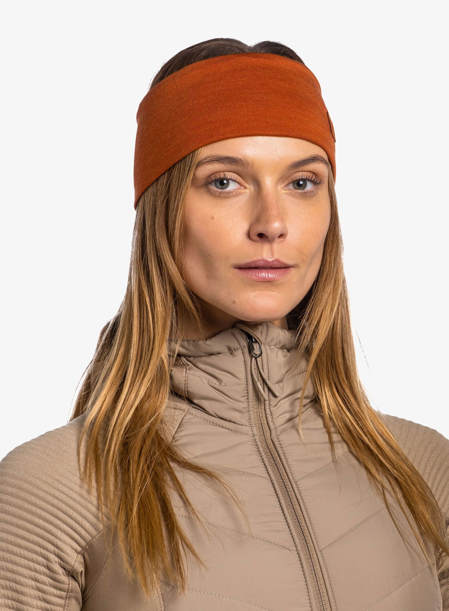 Naglavni trak Buff Merino Wide Headband - solid cinnamon