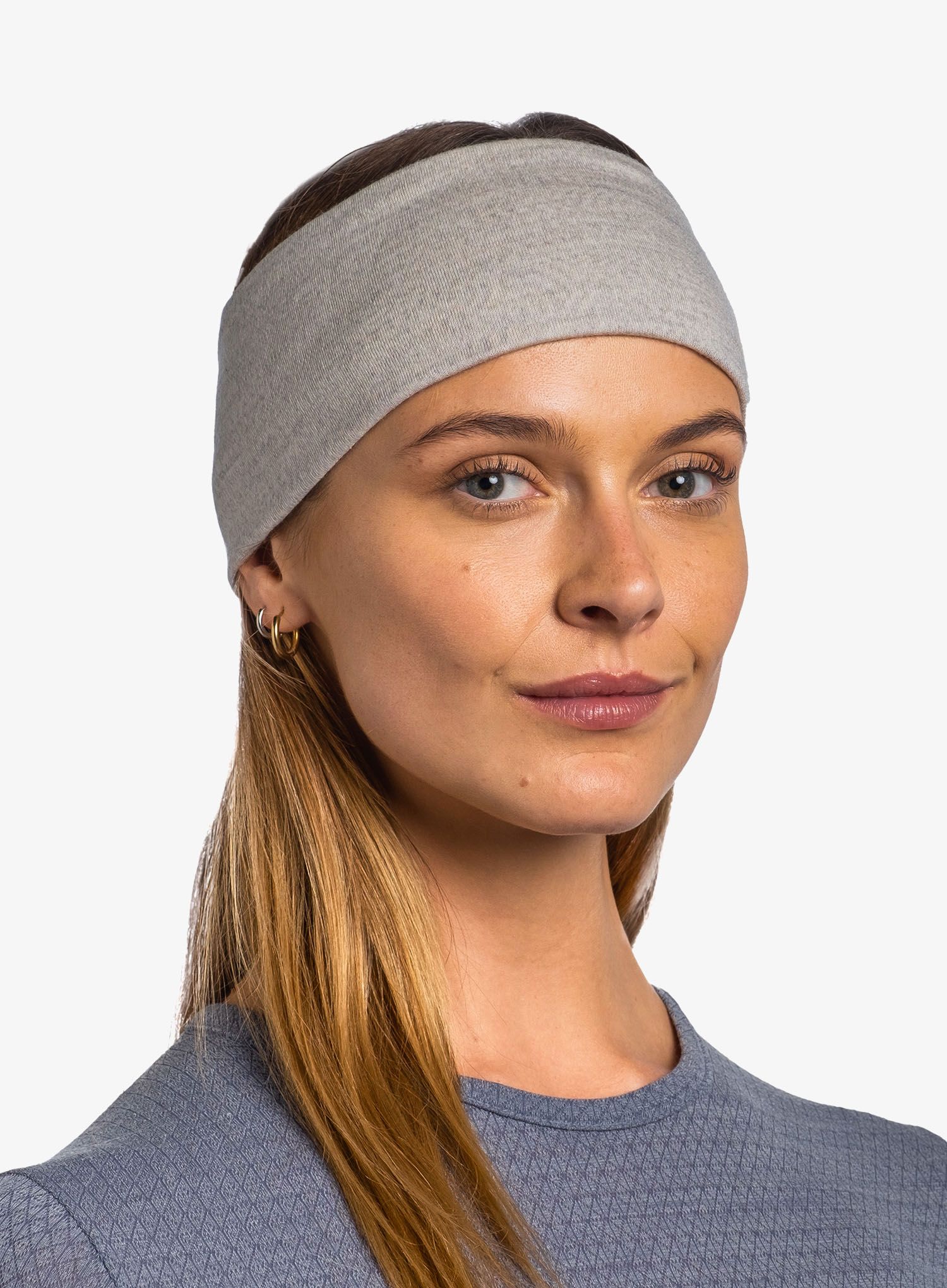 Naglavni trak Buff Merino Wide Headband - solid cloud
