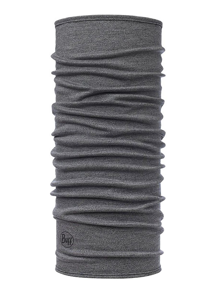 Večnamenska ruta Buff Midweight Merino Wool - light grey melange