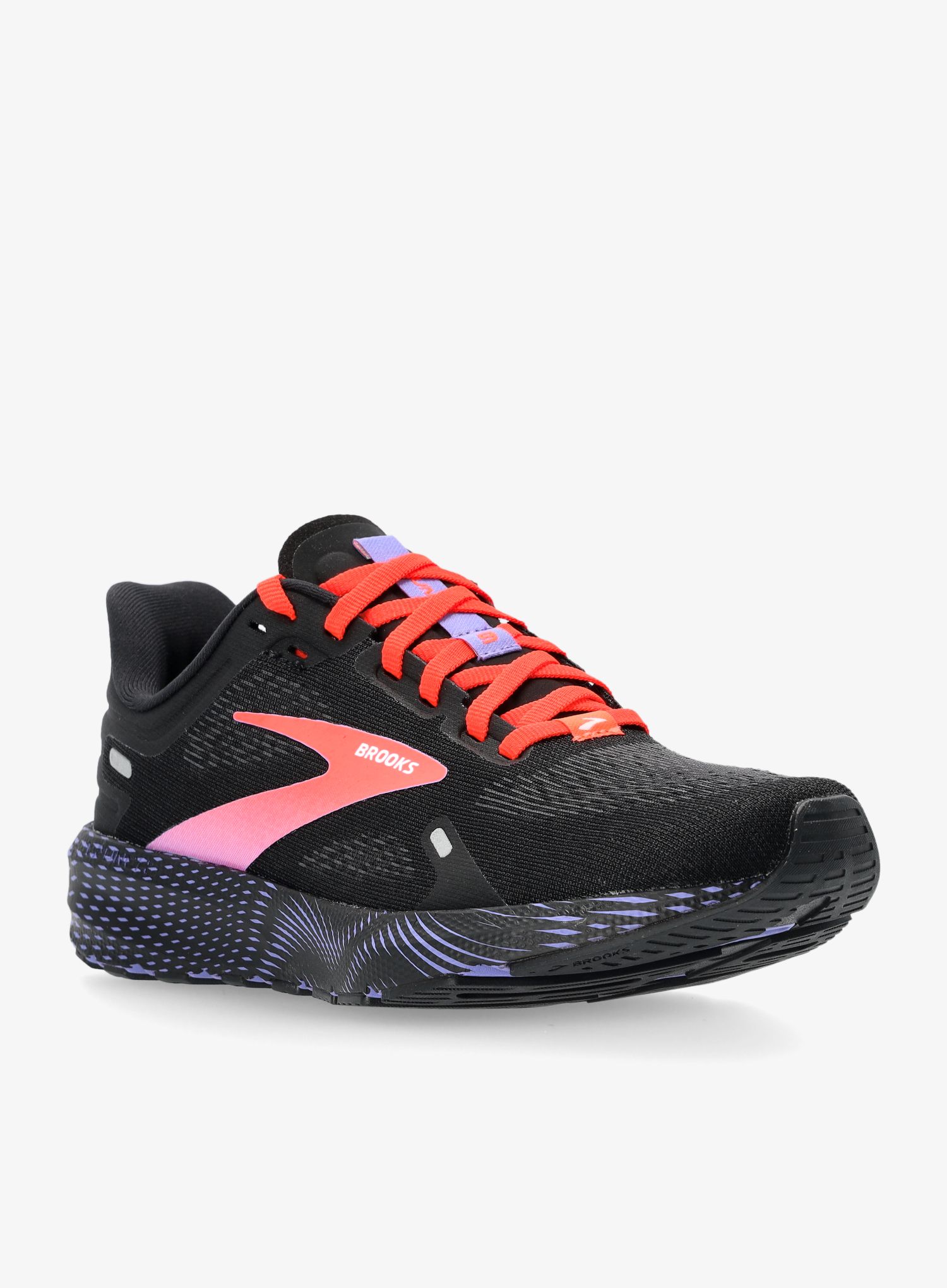 Ženski tekaški čevlji Brooks Launch 9 - black/coral/purple