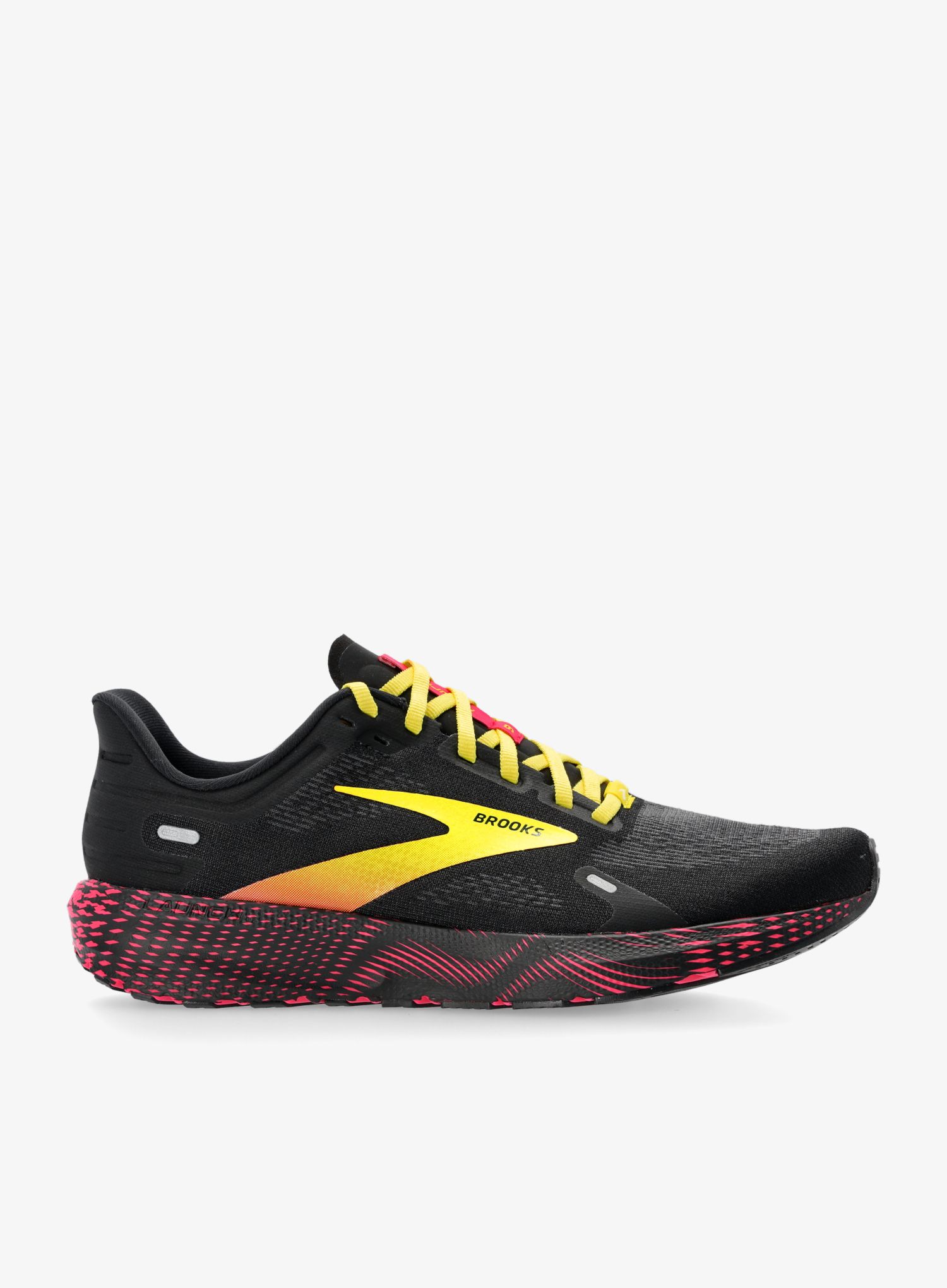Moški tekaški čevlji Brooks Launch 9 - black/pink/yellow