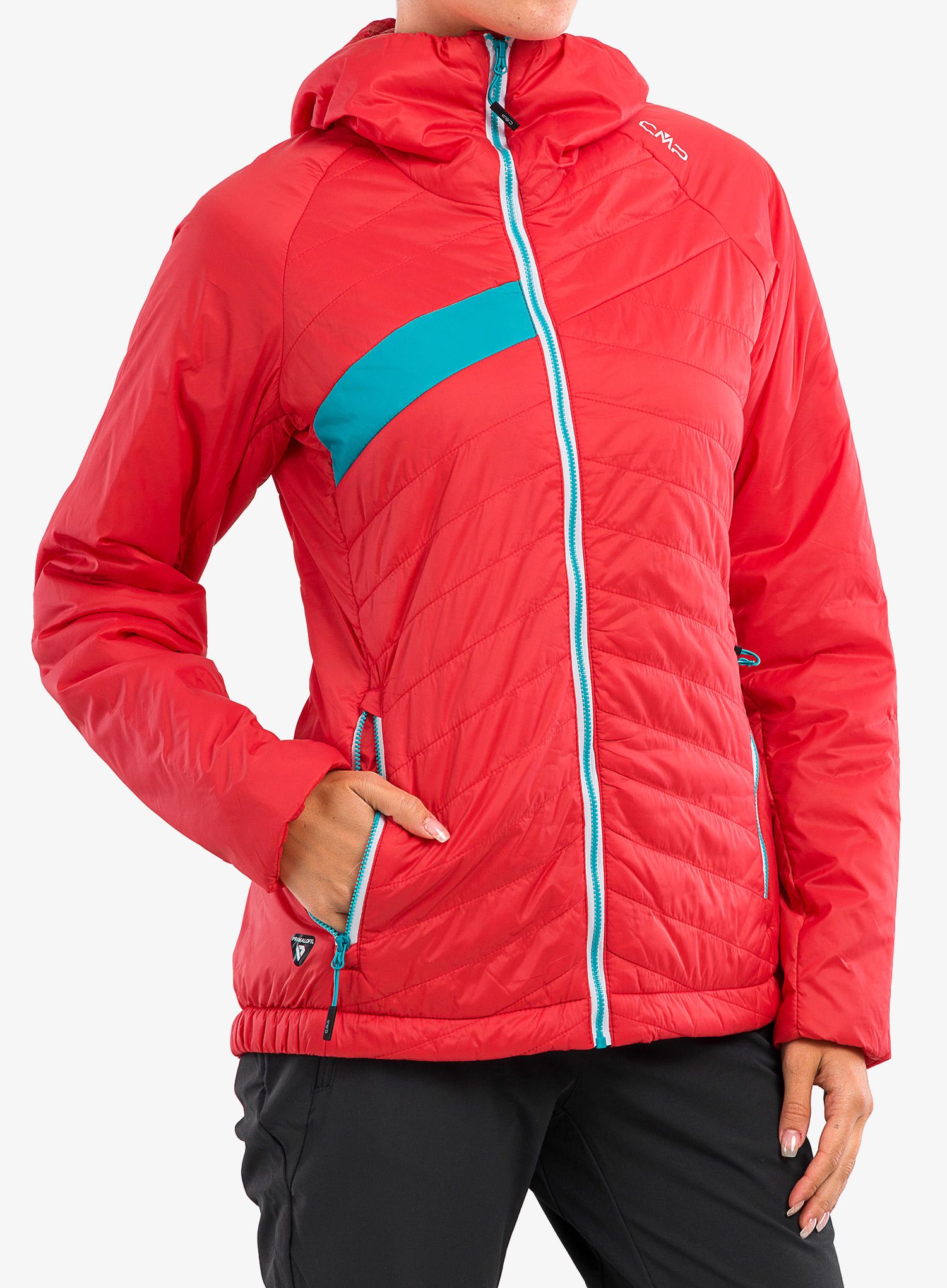 Sintetična jakna CMP Aalia Jacket Fix Hood - campari