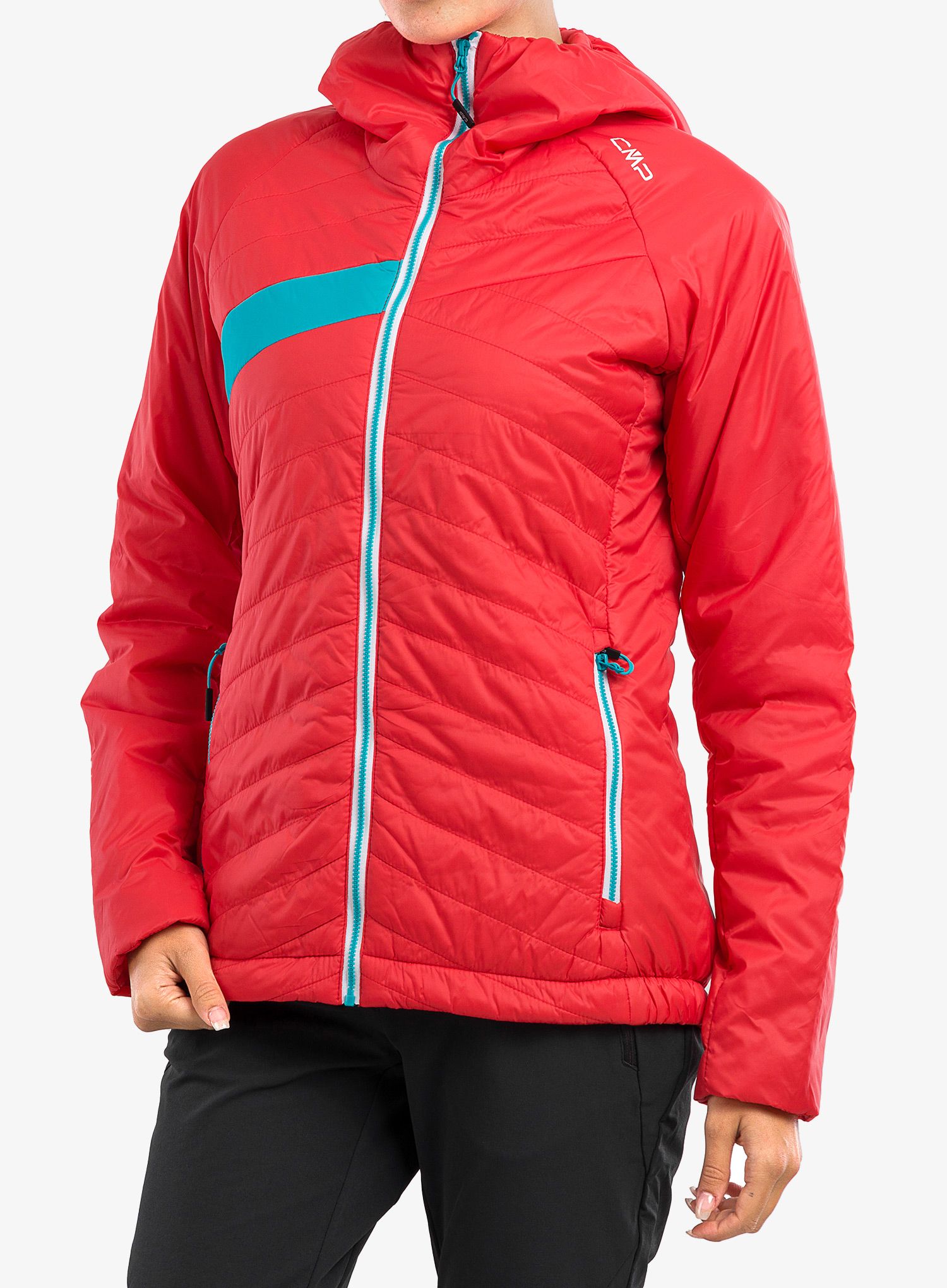 Sintetična jakna CMP Aalia Jacket Fix Hood - campari