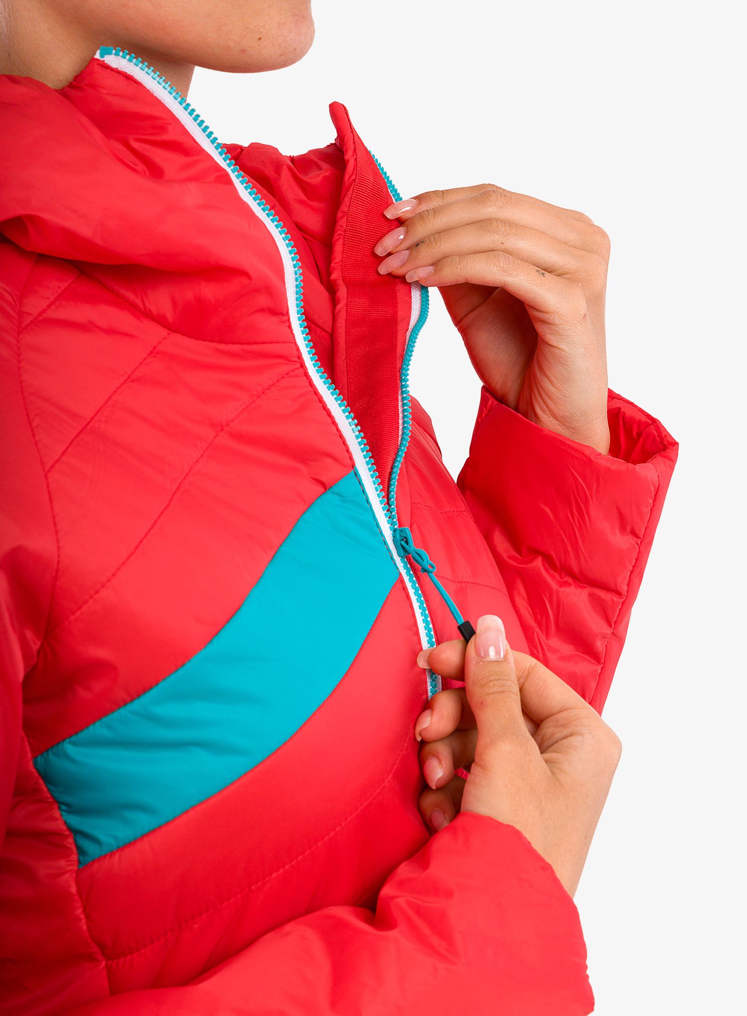 Sintetična jakna CMP Aalia Jacket Fix Hood - campari