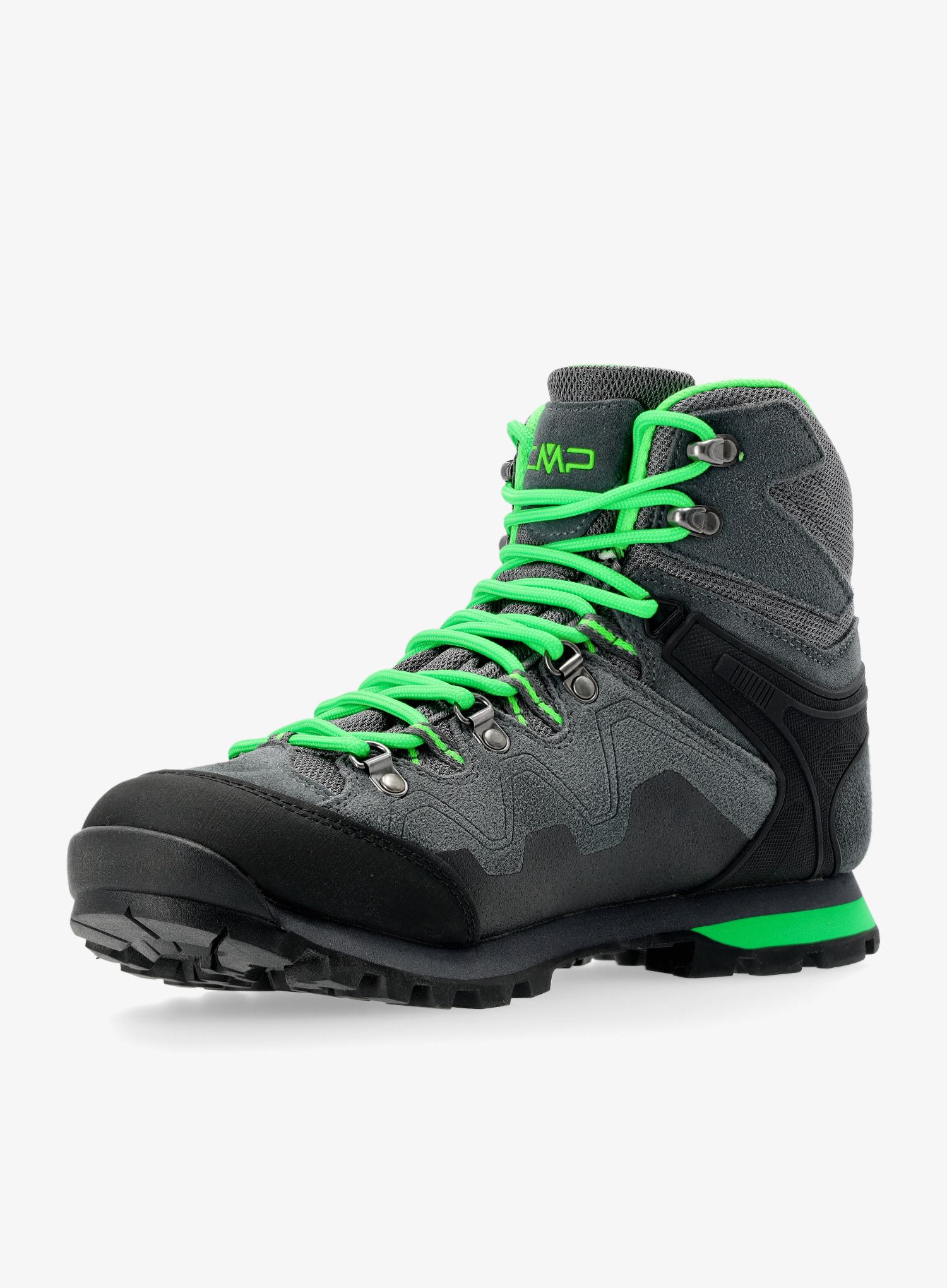 Moški pohodniški čevlji CMP Athunis Mid WP - grey/verde fluo