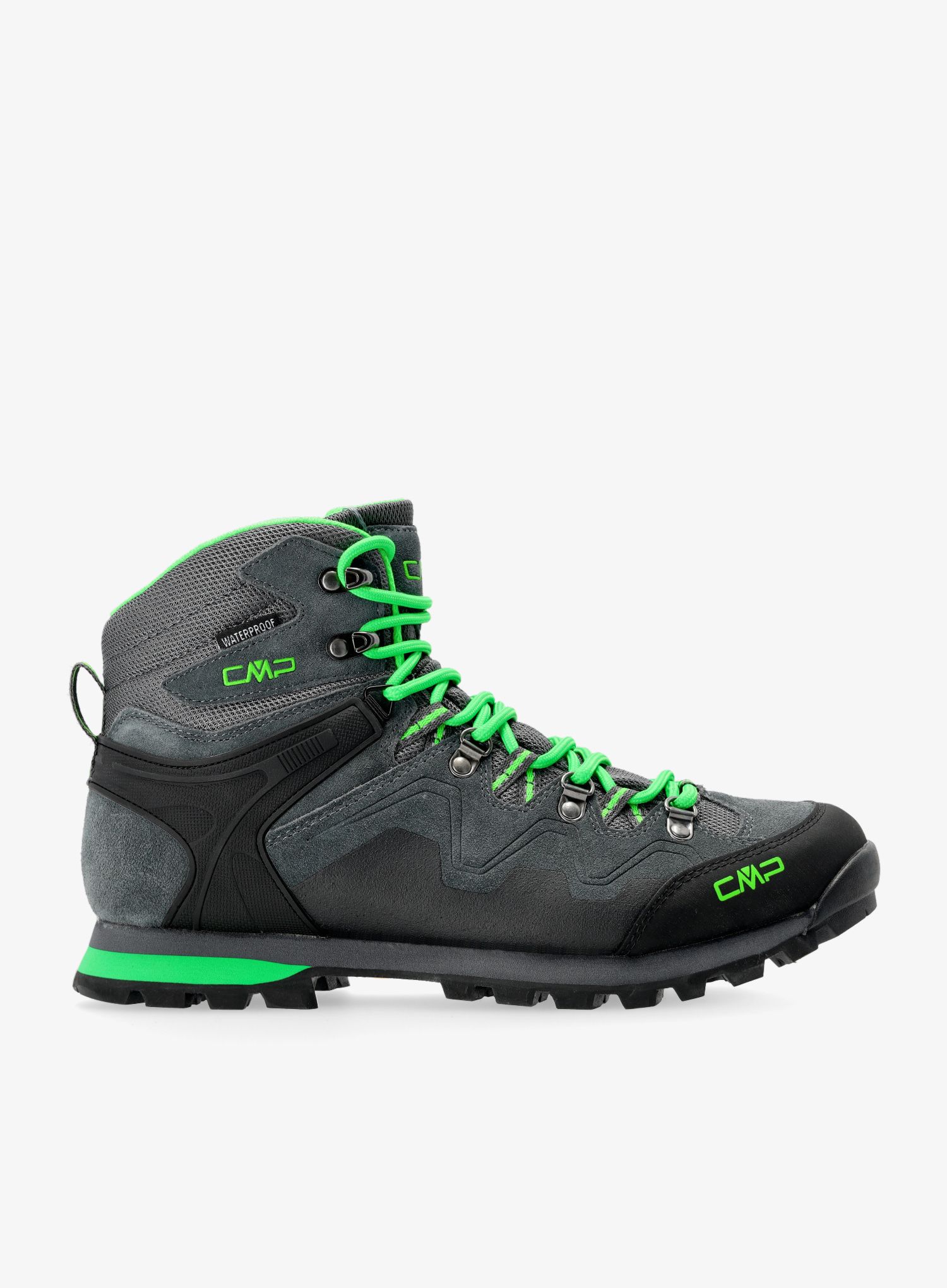 Moški pohodniški čevlji CMP Athunis Mid WP - grey/verde fluo