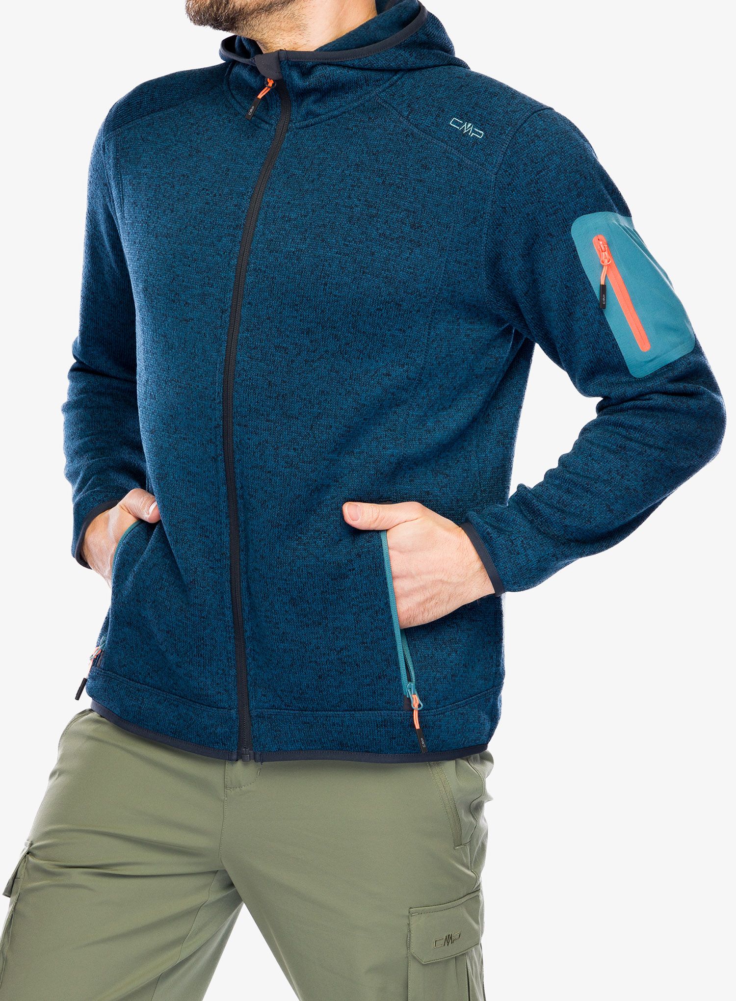 Flis CMP Borgis Fix Hood Jacket - bluesteel/antracite