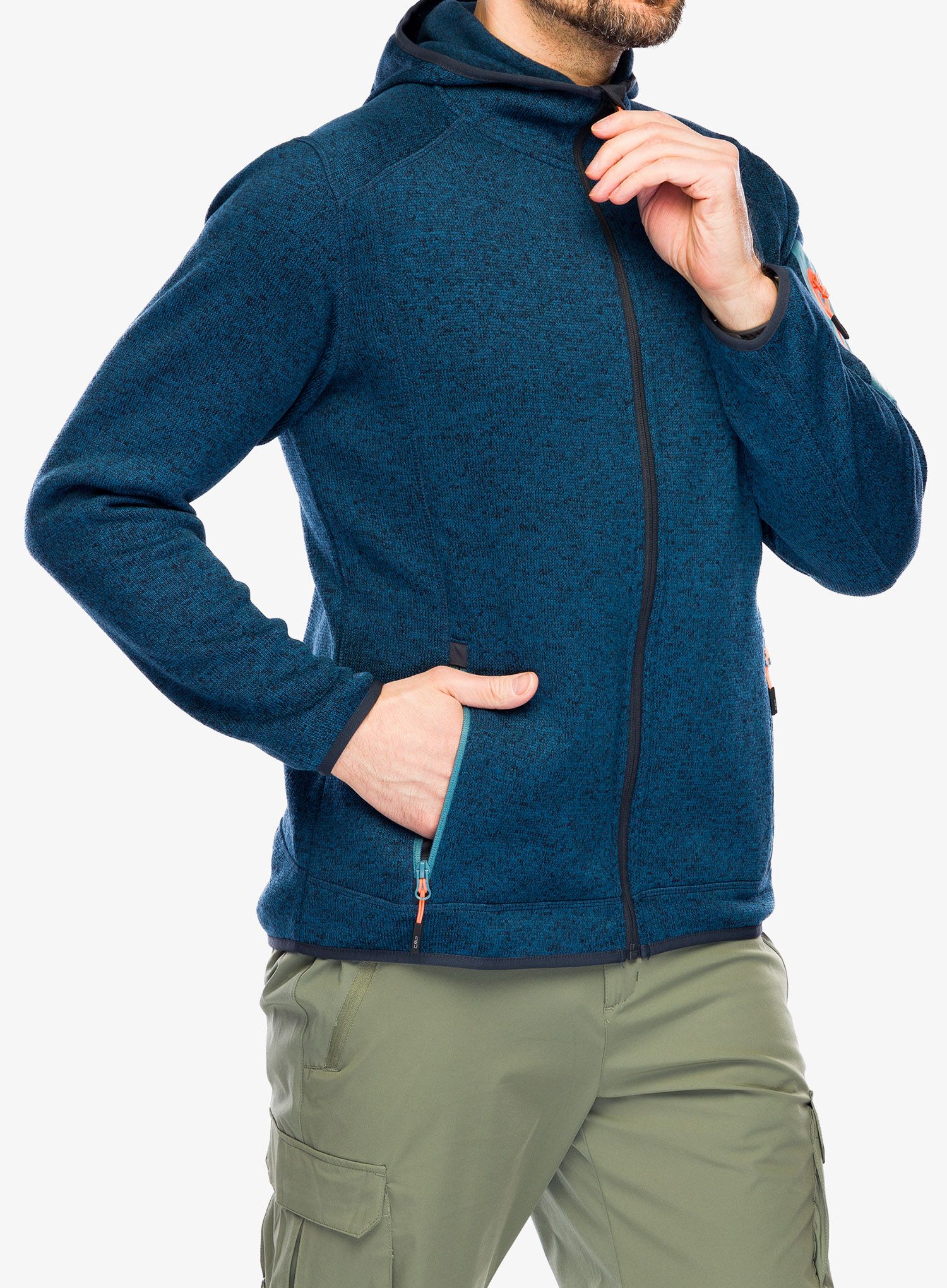 Flis CMP Borgis Fix Hood Jacket - bluesteel/antracite