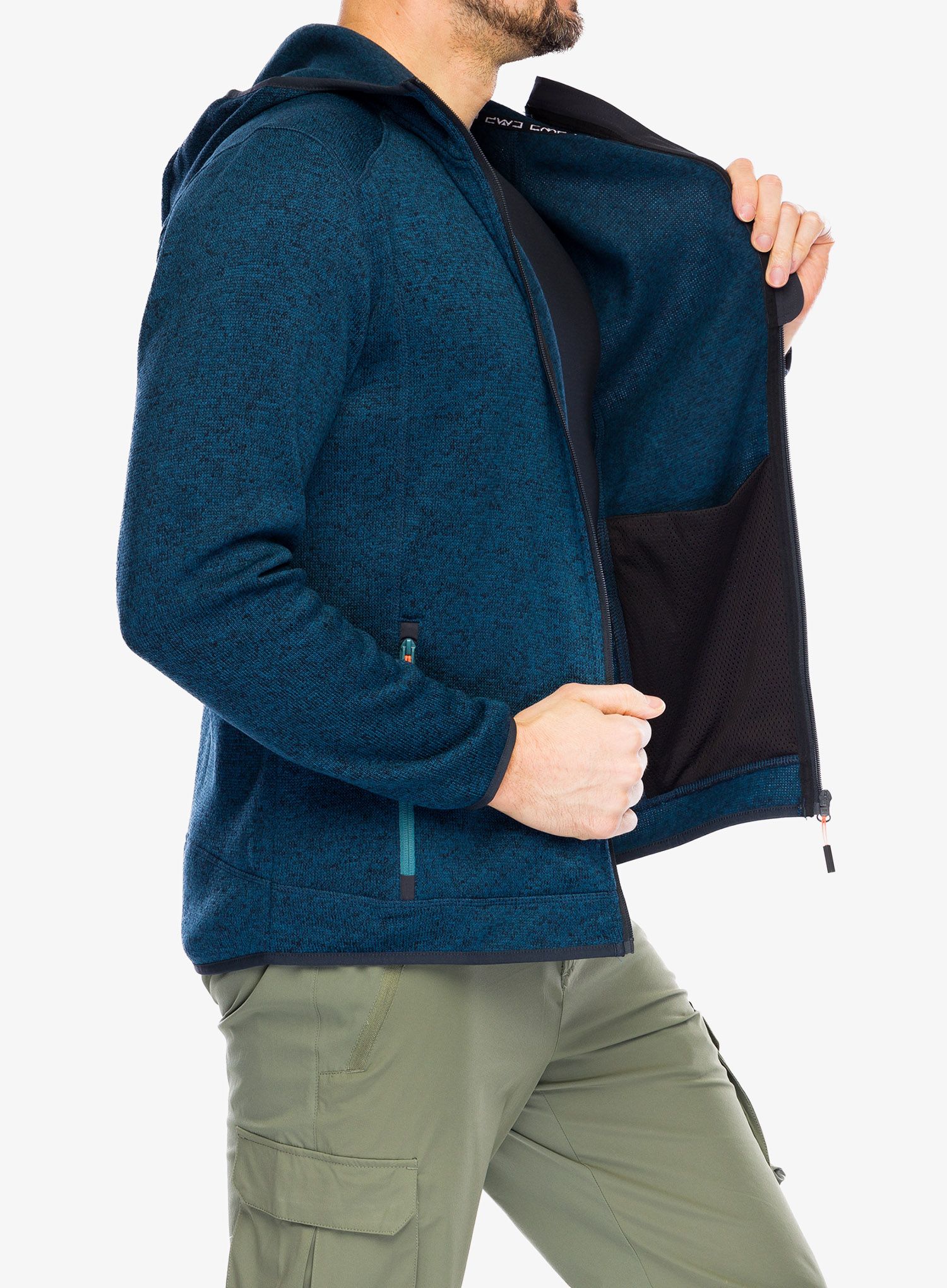 Flis CMP Borgis Fix Hood Jacket - bluesteel/antracite