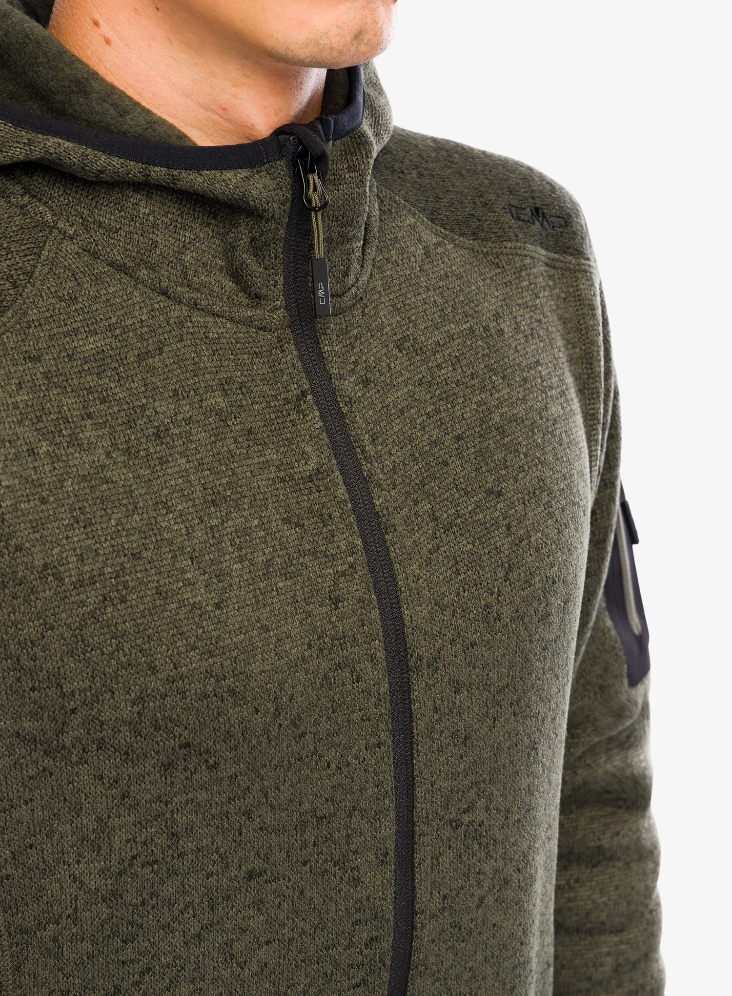 Flis CMP Borgis Fix Hood Jacket - olive/nero