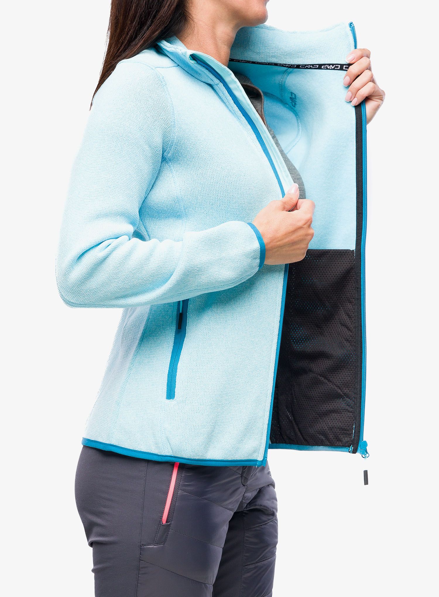 Ženska jopica CMP Haze Jacket Knitted - anice/giada