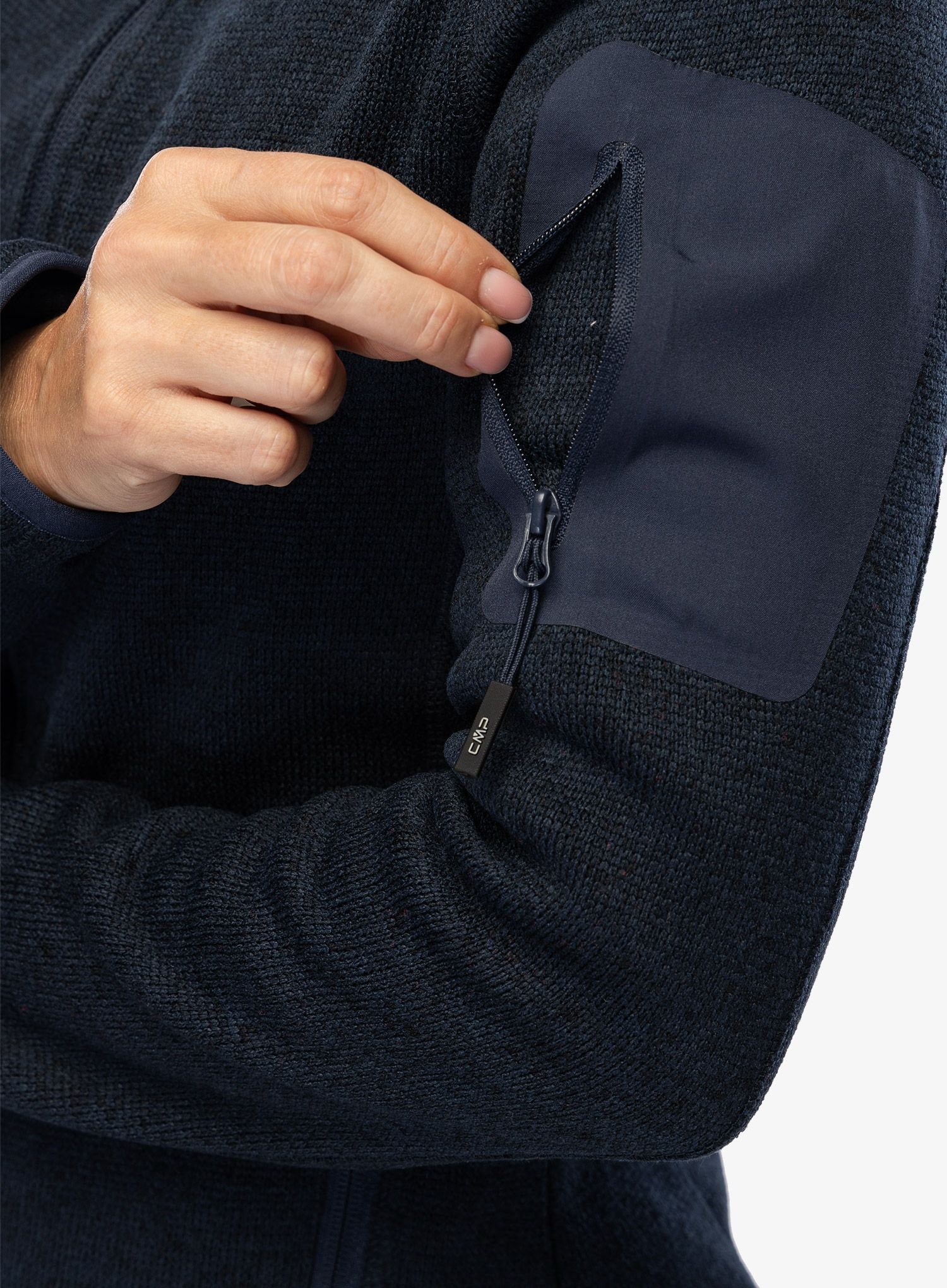 Ženski flis CMP Haze Jacket Knitted - b.blue