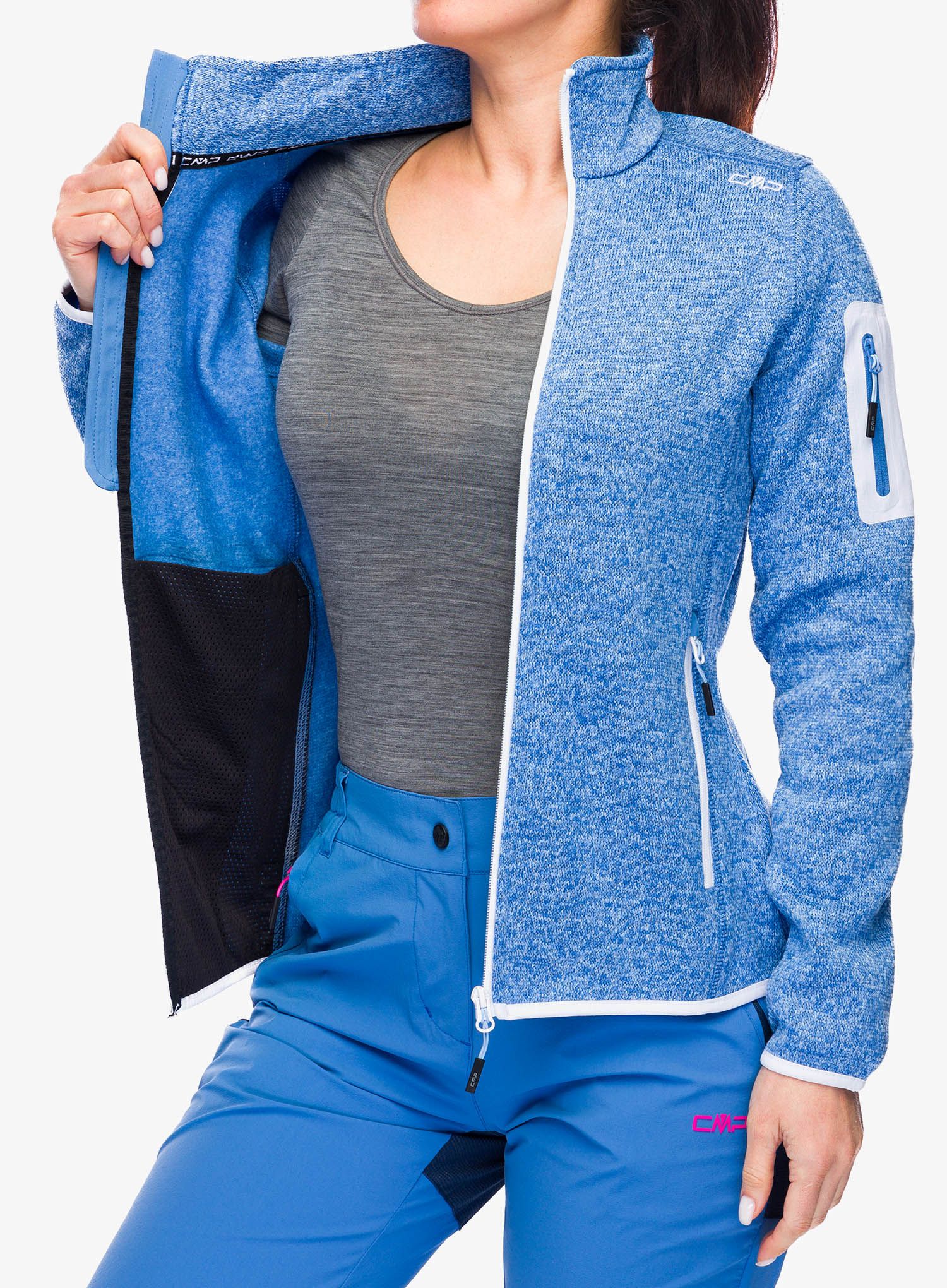 Ženski flis CMP Haze Jacket - provenza/sky