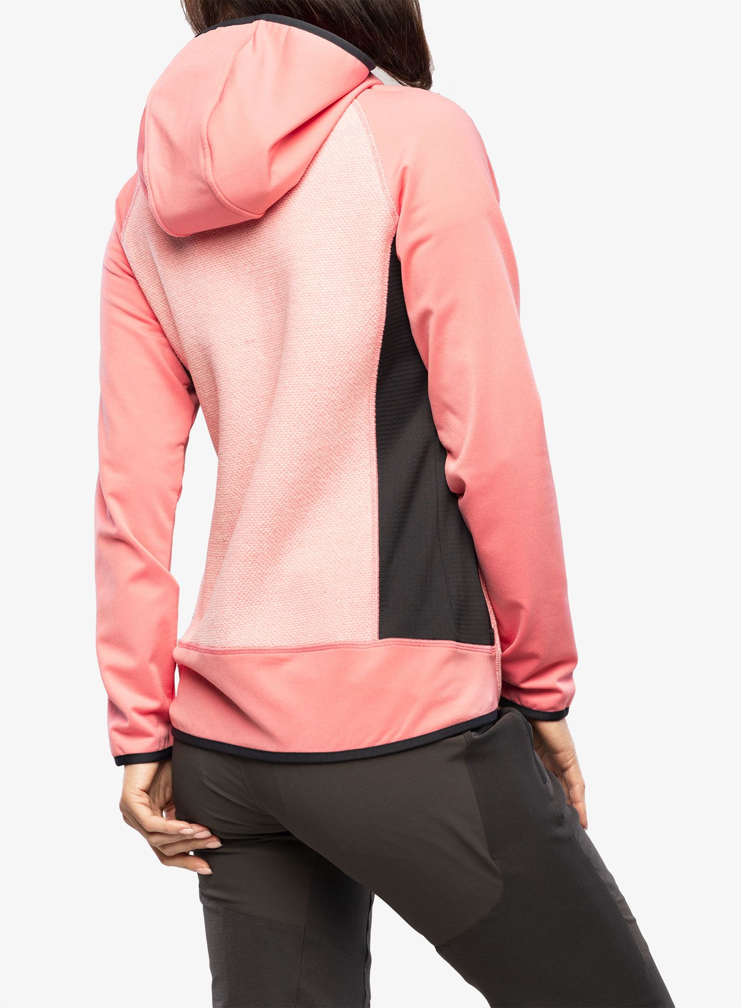 Ženski flis CMP Jacket Fix Hood Ahri - pesca/antracite