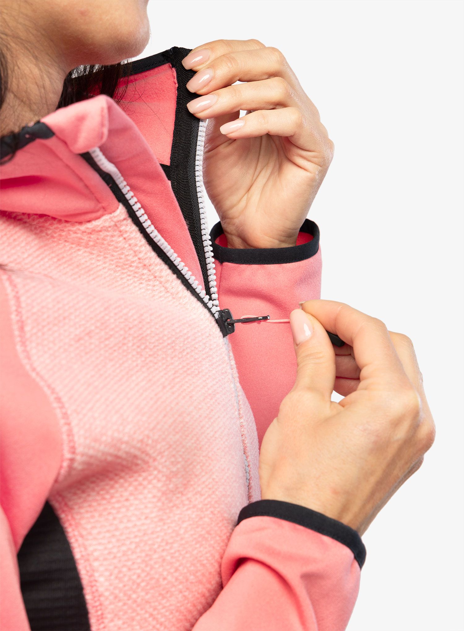 Ženski flis CMP Jacket Fix Hood Ahri - pesca/antracite