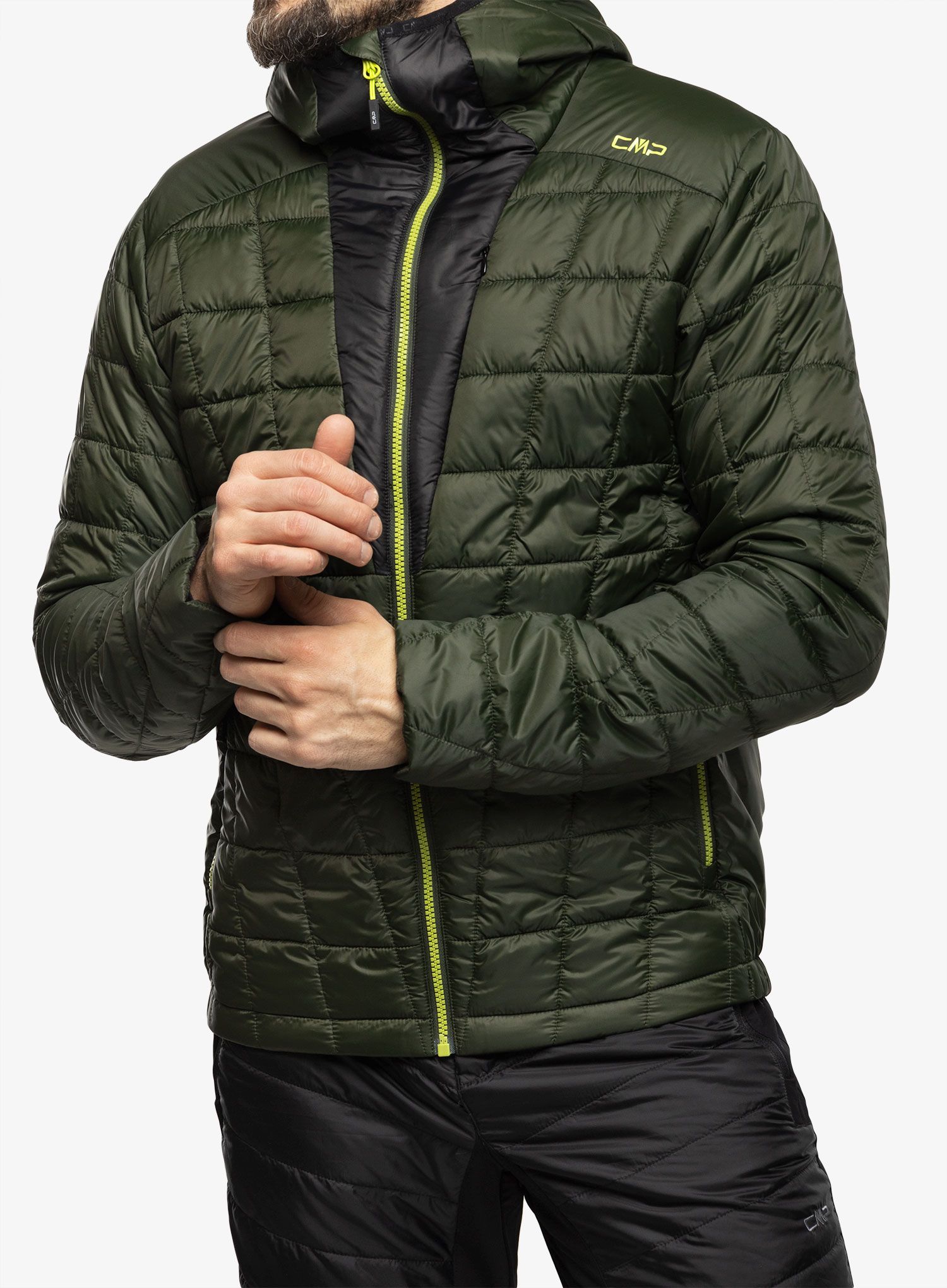 Sintetična jakna CMP Jacket Fix Hood Master - oil green