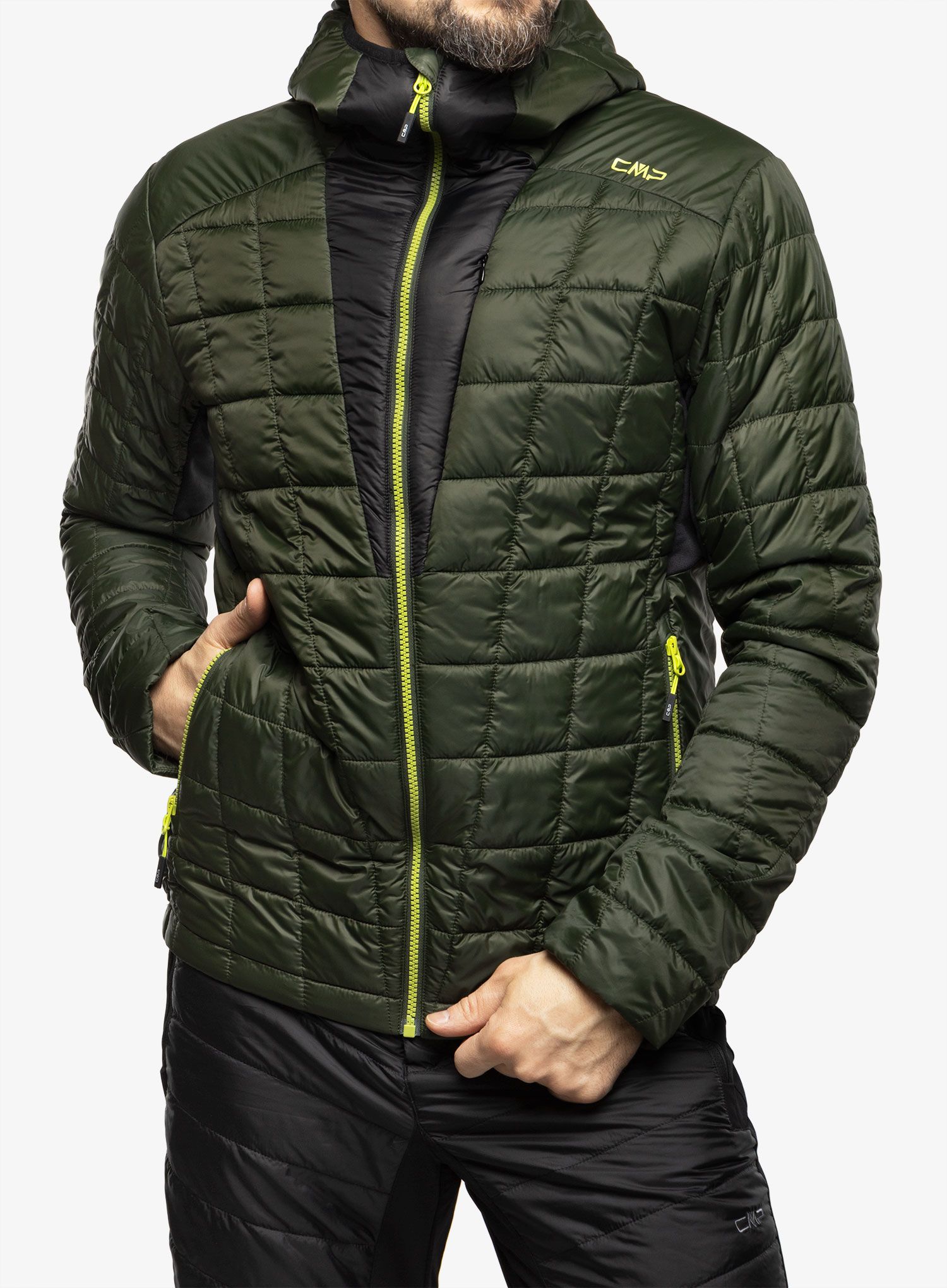 Sintetična jakna CMP Jacket Fix Hood Master - oil green