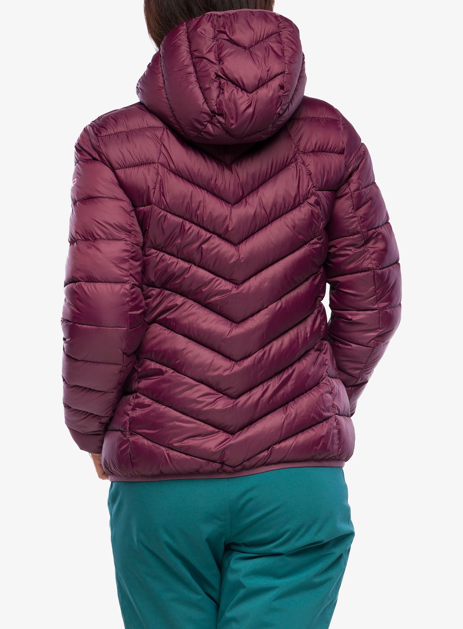 Ženska sintetična jakna CMP Jacket Fix Hood Sivir - burgundy