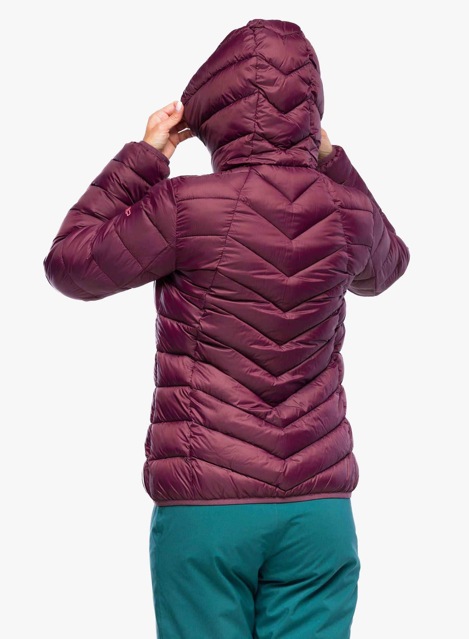 Ženska sintetična jakna CMP Jacket Fix Hood Sivir - burgundy