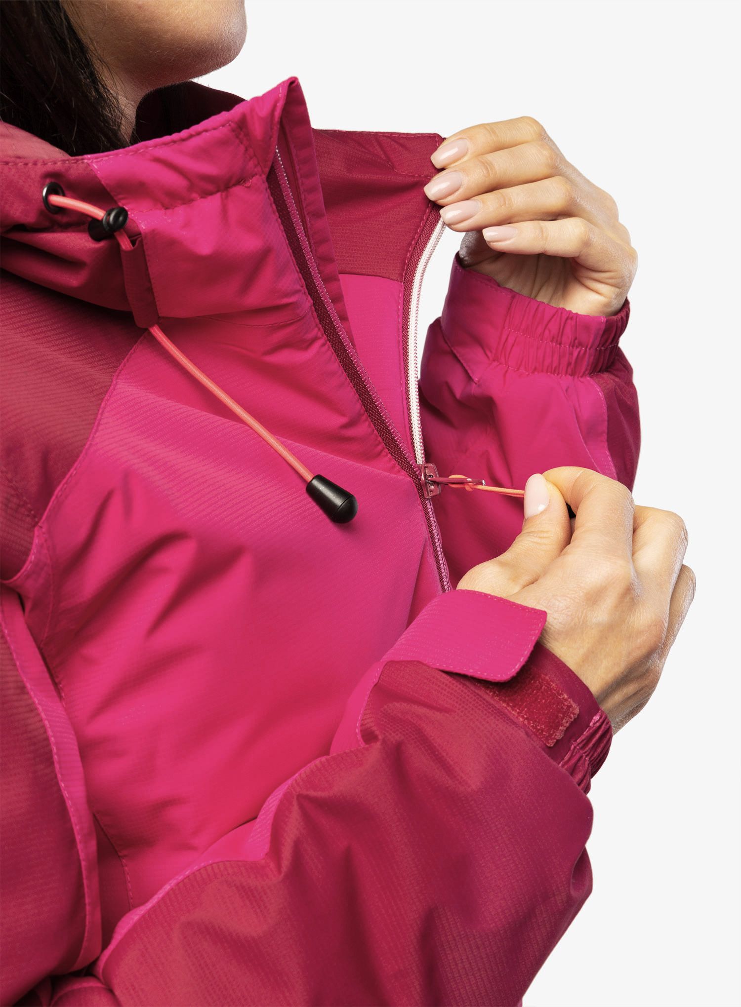 Ženska sintetična jakna CMP Jacket Fix Hood Teemo - fuxia