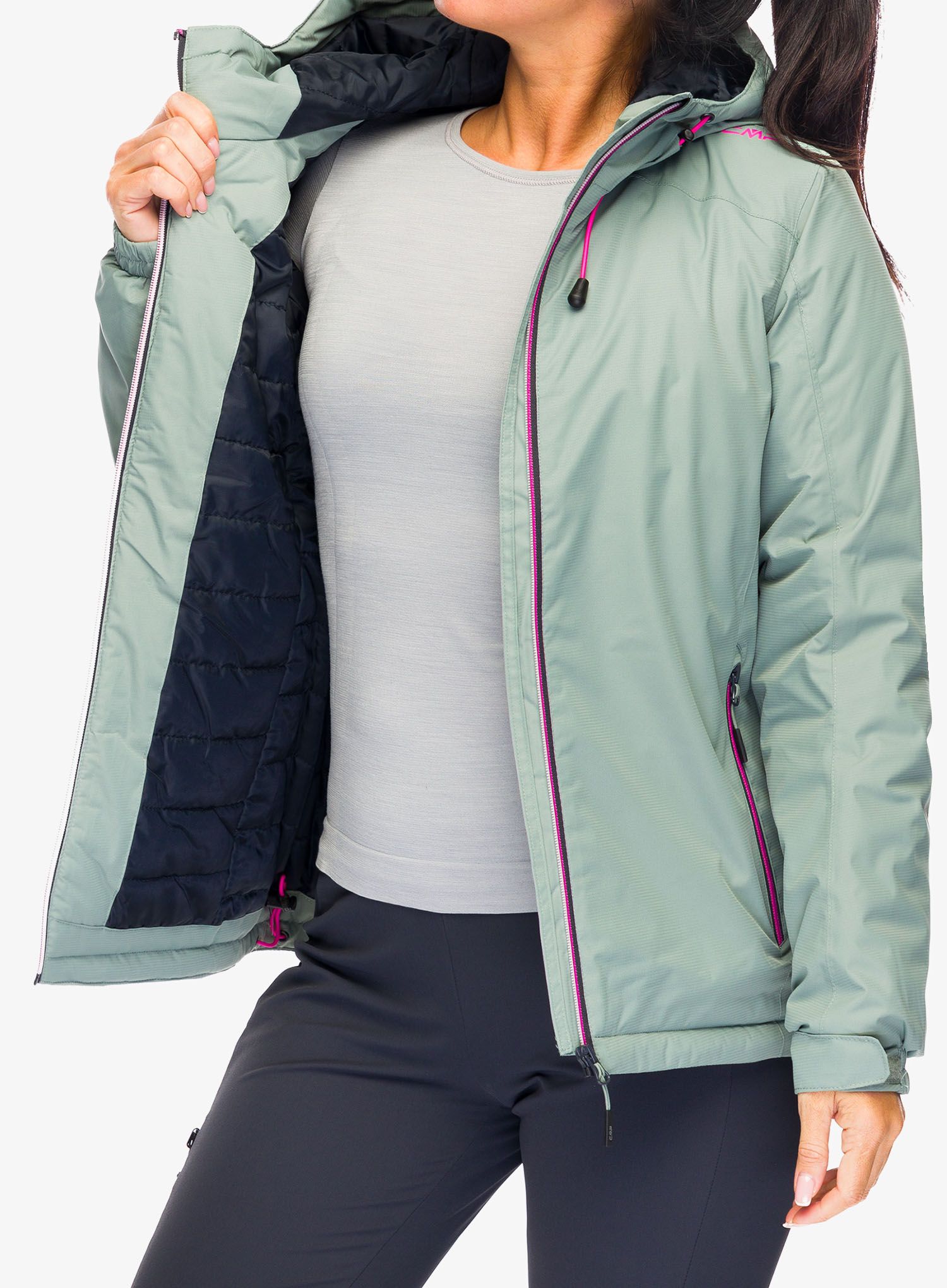 Ženska sintetična jakna CMP Jacket Fix Hood Teemo - mineral