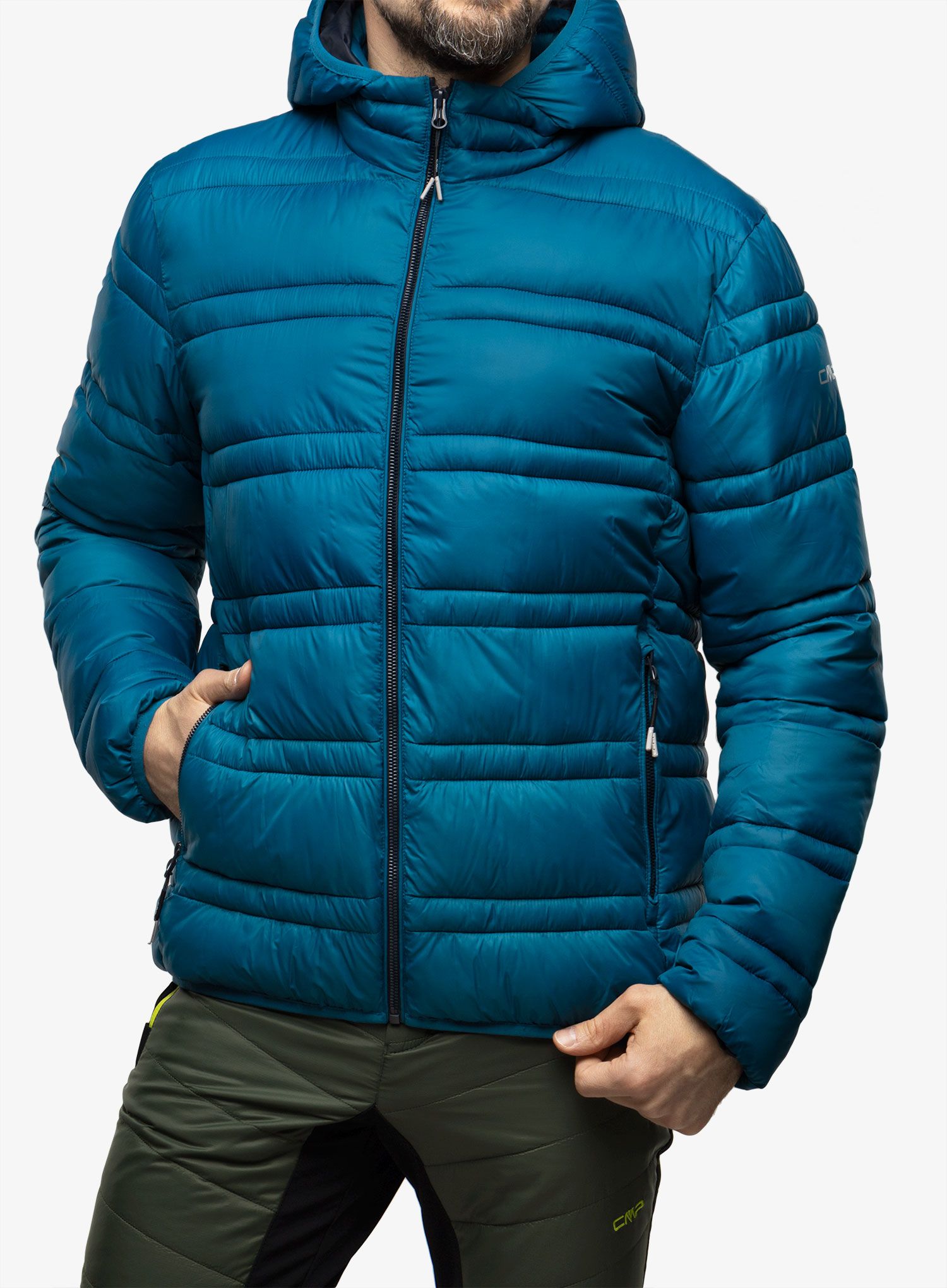 Sintetična jakna CMP Jacket Snaps Hood Tresh - petrol