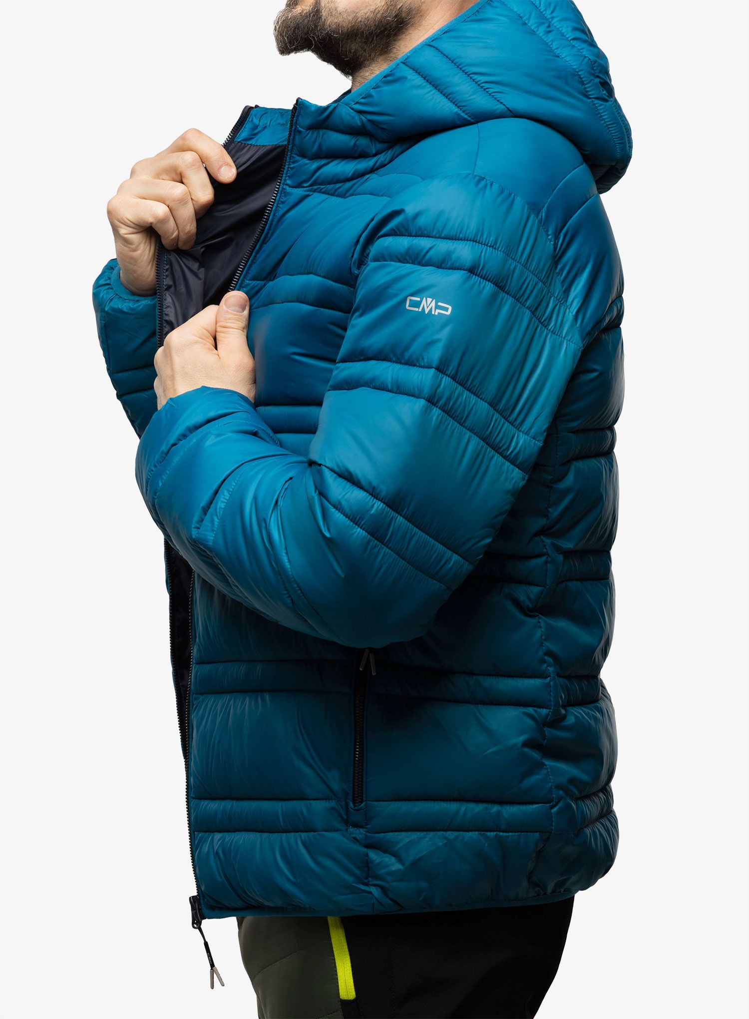 Sintetična jakna CMP Jacket Snaps Hood Tresh - petrol