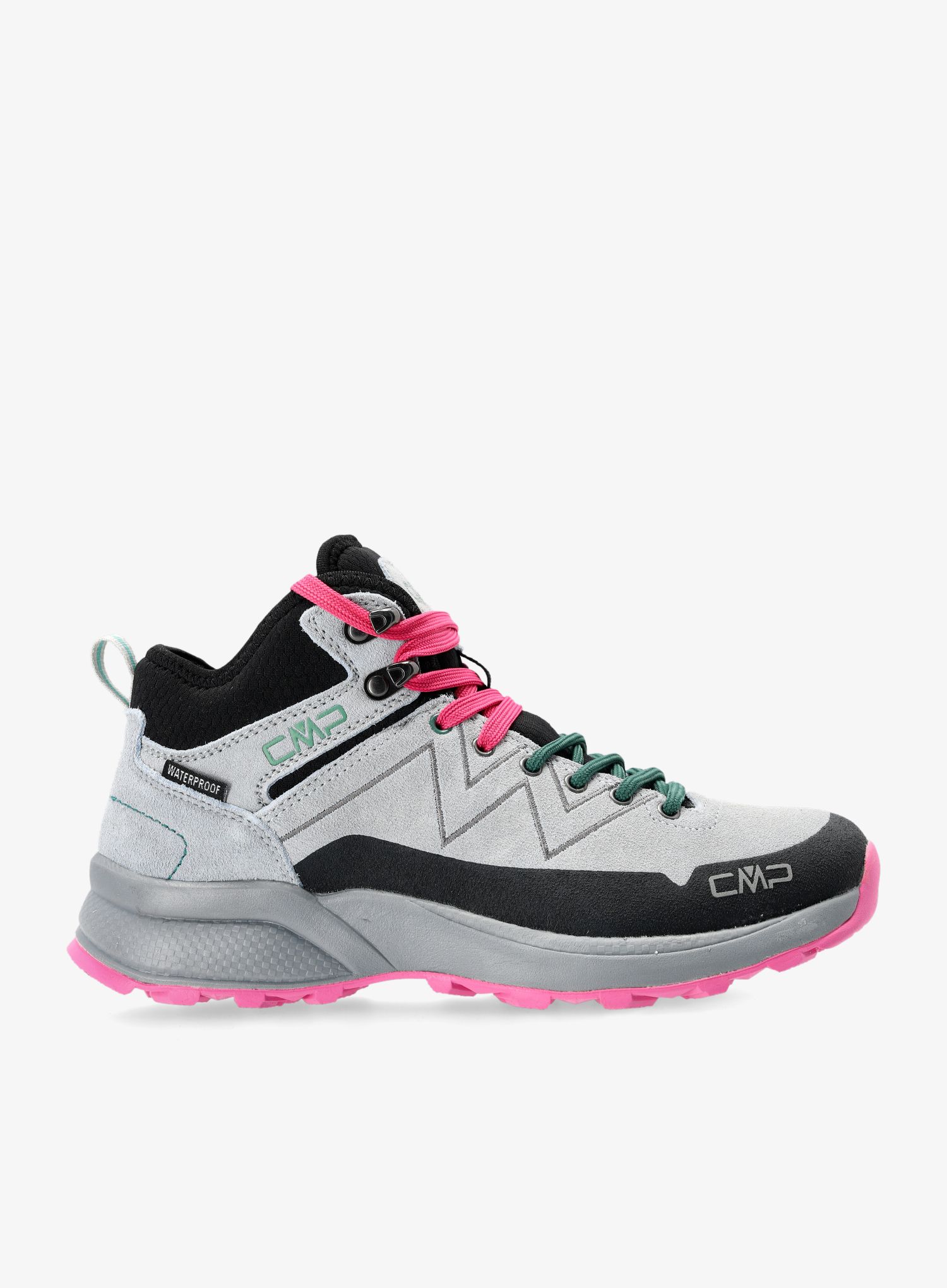 Ženski pohodniški čevlji CMP Kaleepso Mid Hiking Shoe WP - grey/menta
