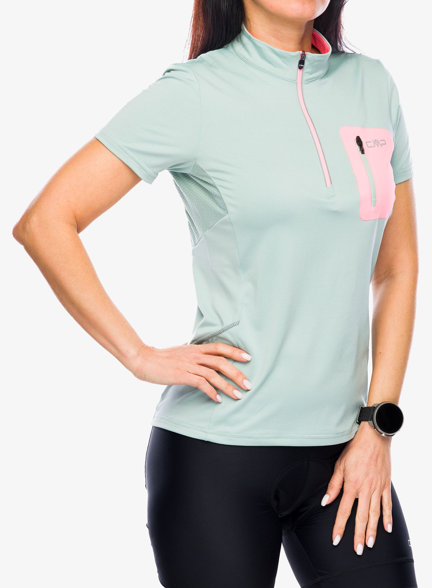 Kolesarska majica ženska CMP Lava T-Shirt Free Bike - jade