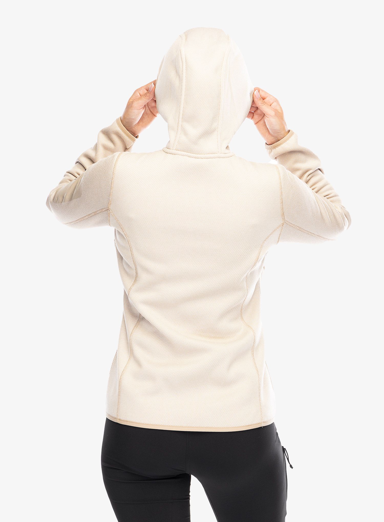 Ženski flis CMP Londra Fix Hood Jacket Knitted - b.cogesso/sesamo