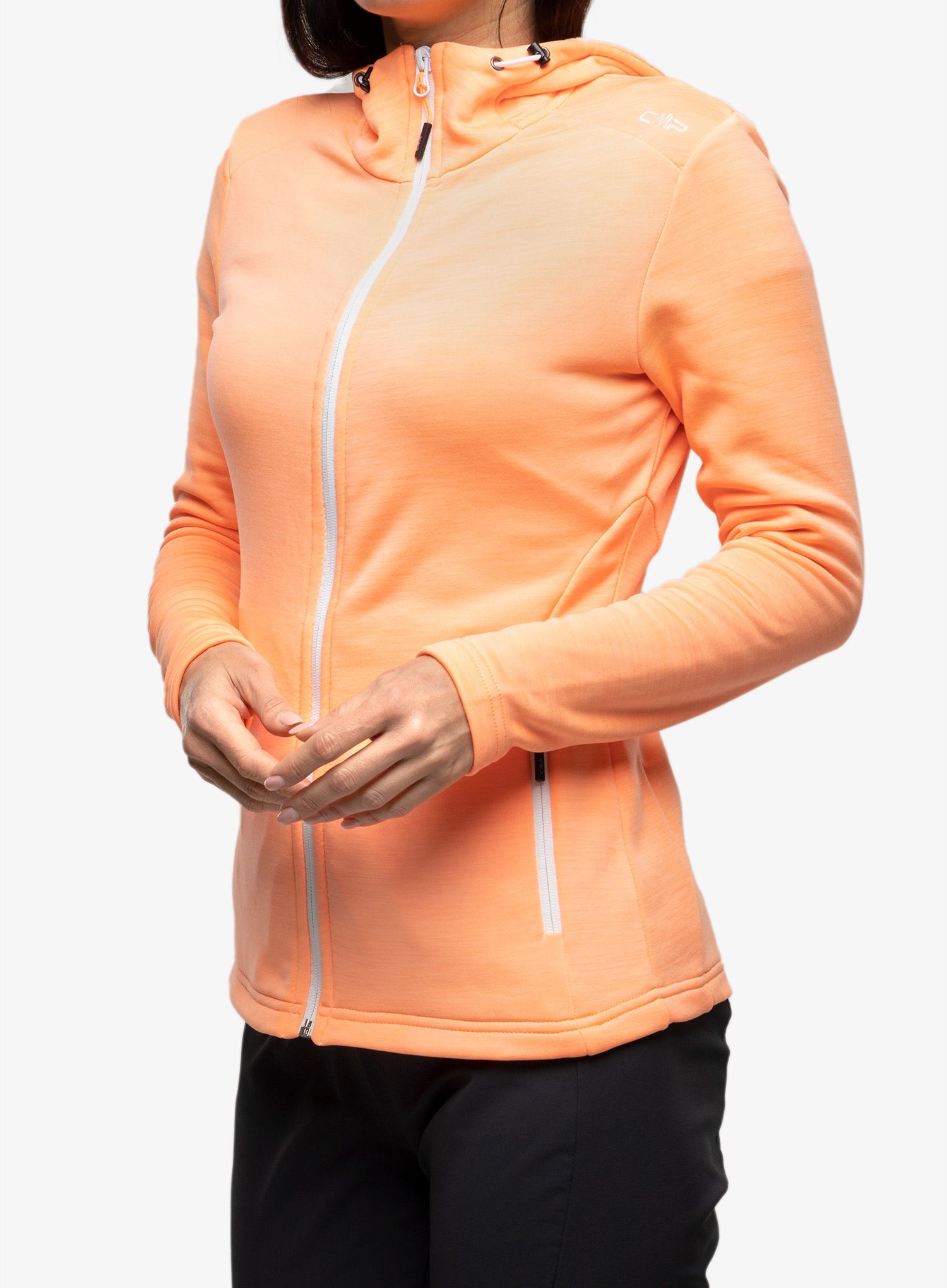 Ženska jopa s kapuco CMP Orianna Jacket Fix Hood - sunrise mel
