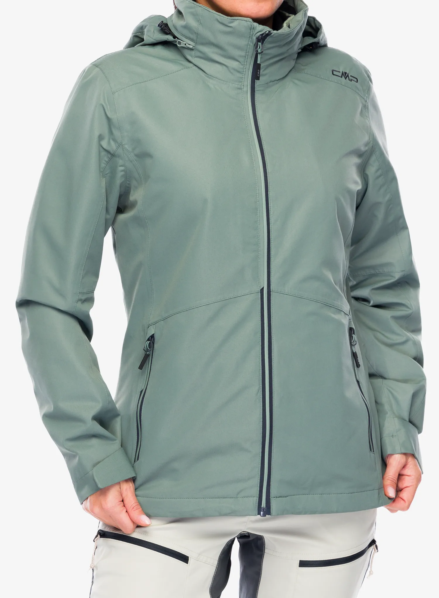 Ženska jakna 3v1 CMP Page Jacket Zip Hood Detachble Inn.Jacket - mineral