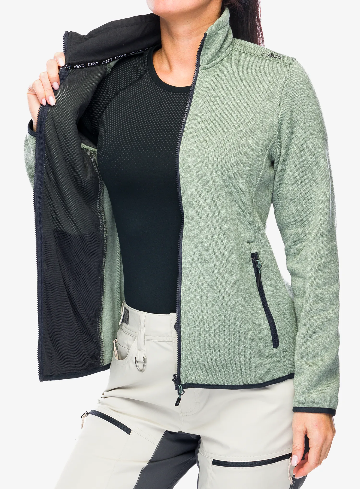 Ženska jakna 3v1 CMP Page Jacket Zip Hood Detachble Inn.Jacket - mineral