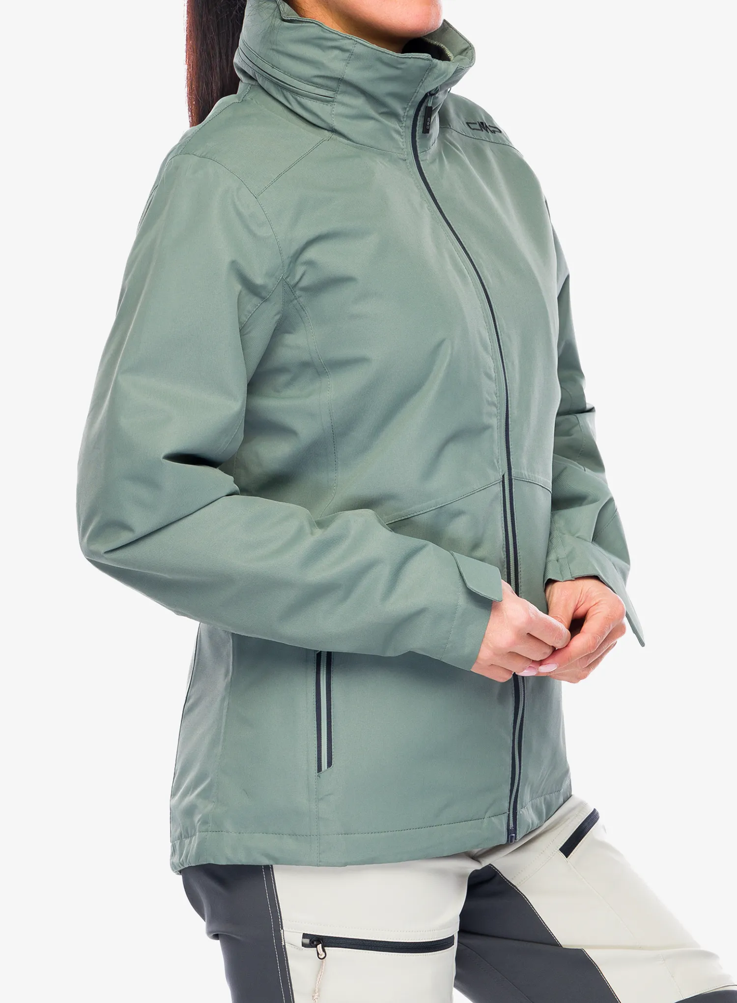 Ženska jakna 3v1 CMP Page Jacket Zip Hood Detachble Inn.Jacket - mineral