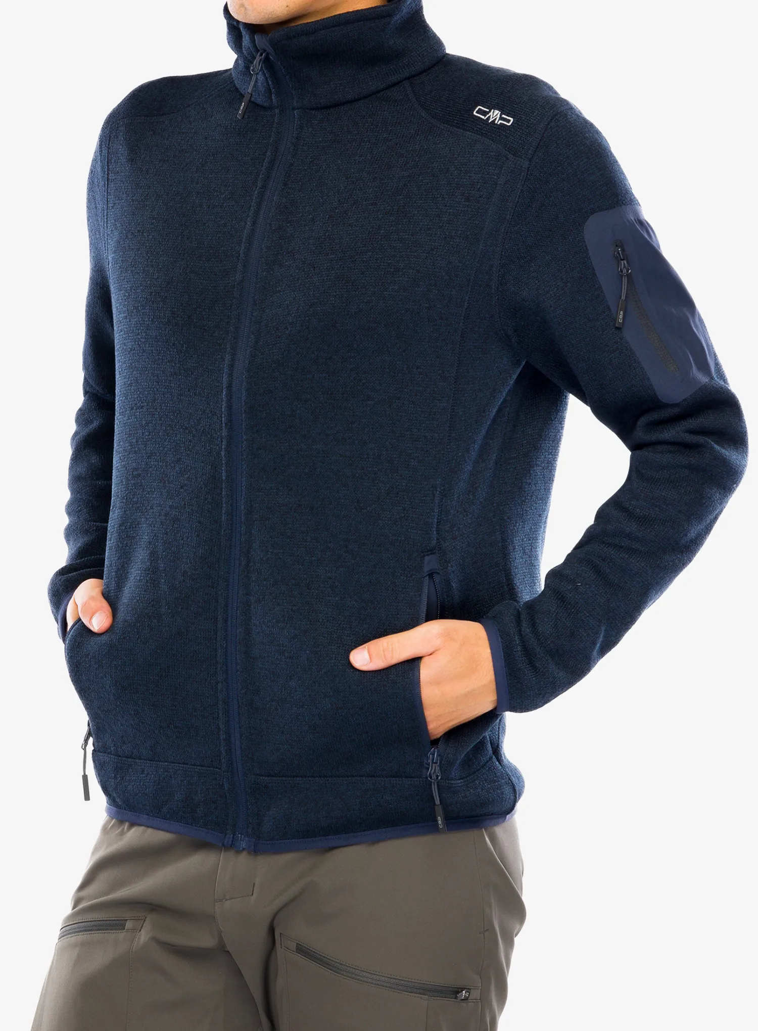 Flis CMP Perl Jacket Knitted - b.blue/antracite