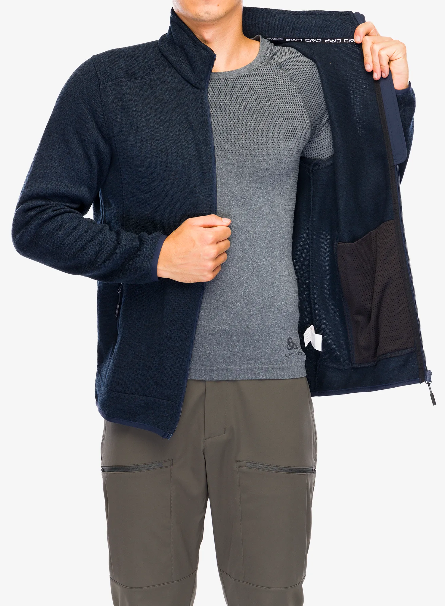 Flis CMP Perl Jacket Knitted - b.blue/antracite