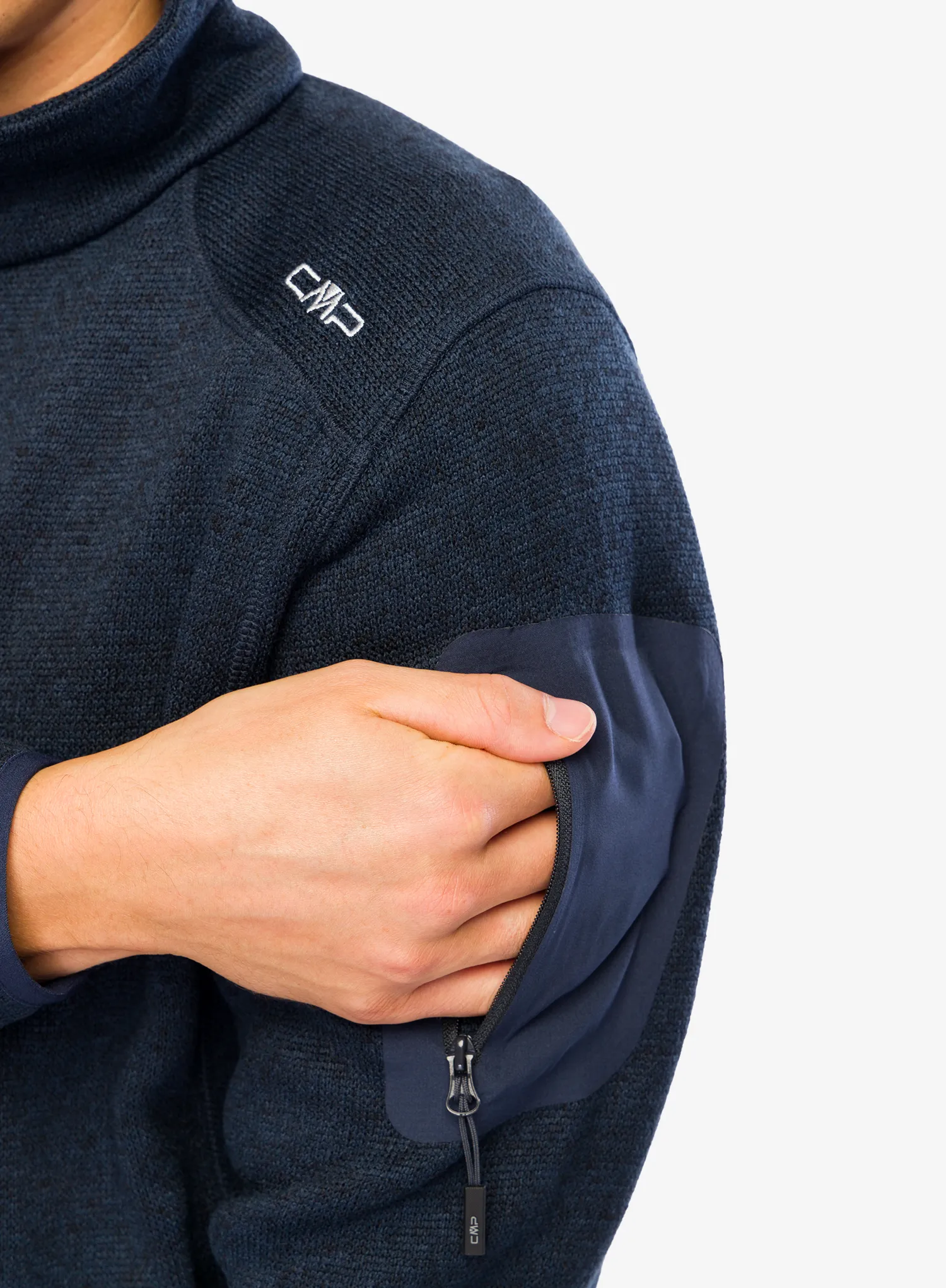 Flis CMP Perl Jacket Knitted - b.blue/antracite
