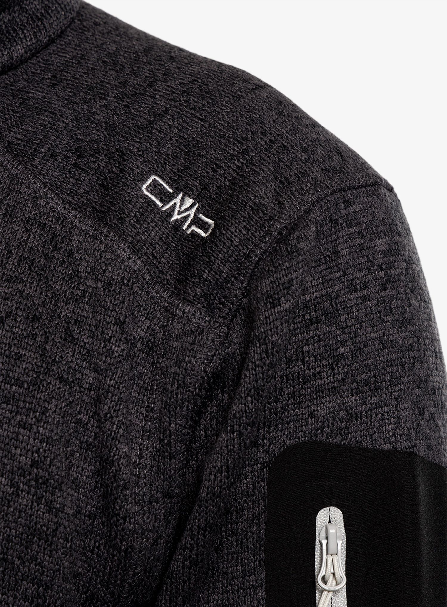 Flis CMP Perl Jacket Knitted - nero/glacier