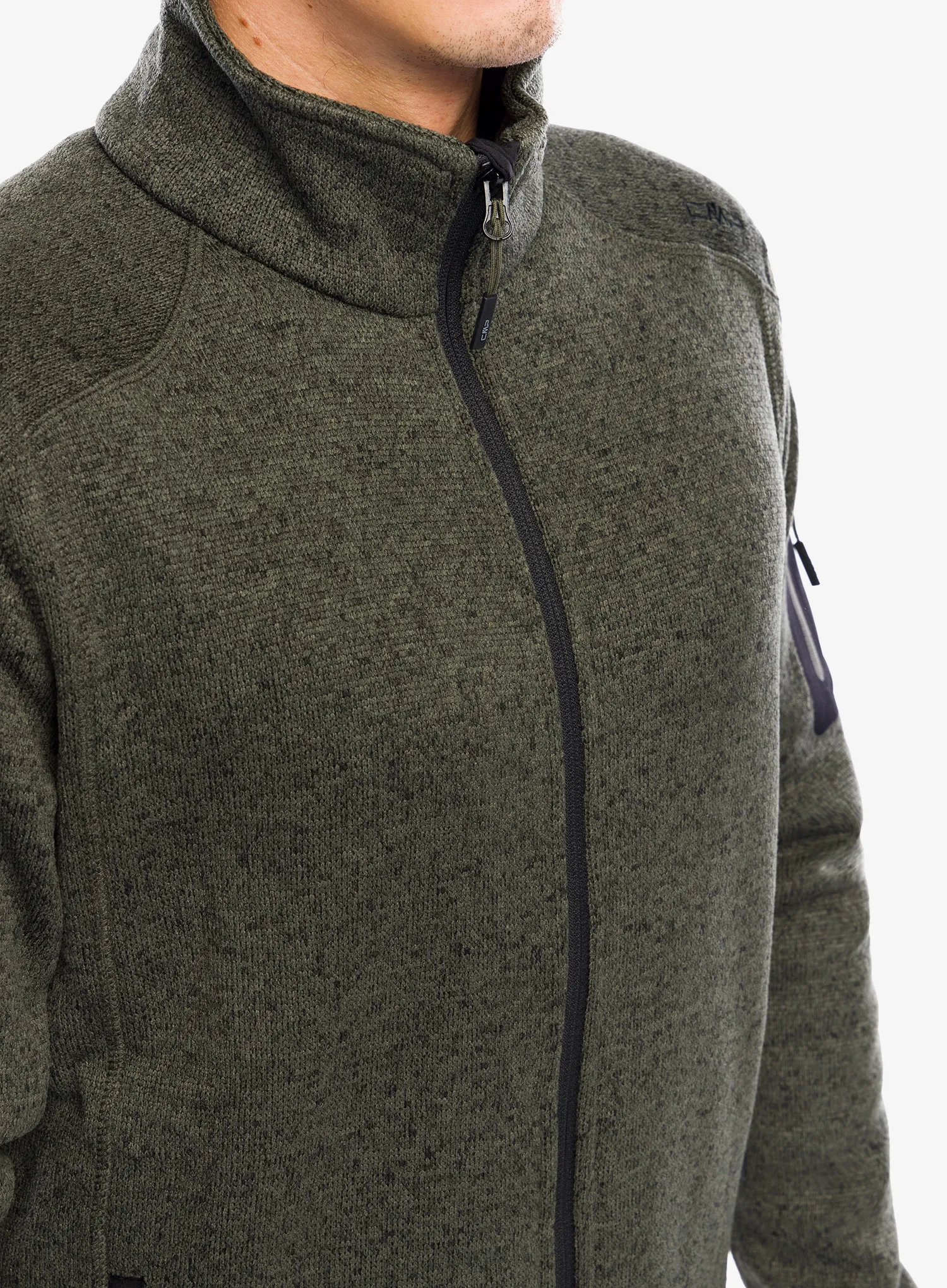 Flis CMP Perl Jacket Knitted - olive/nero