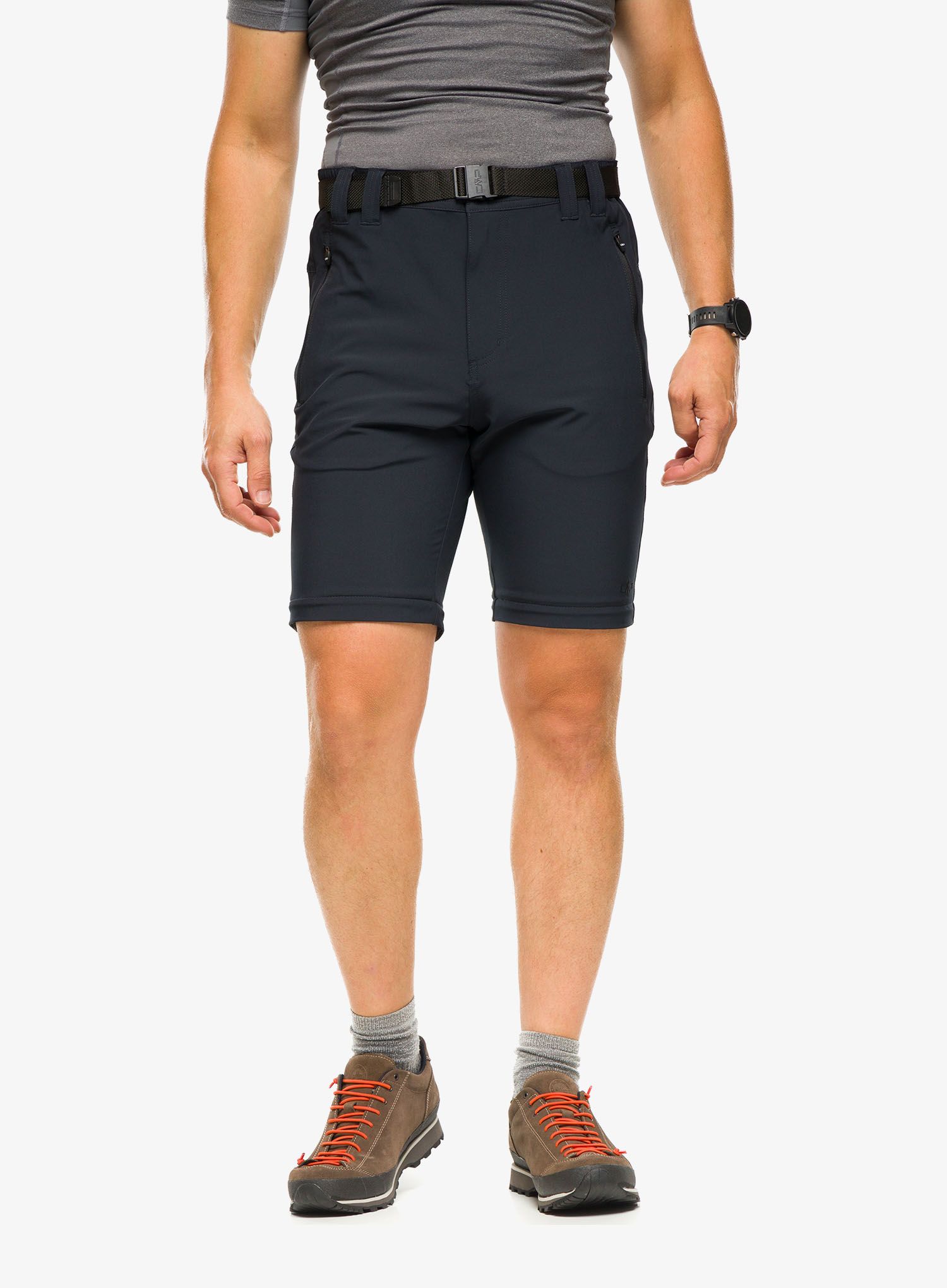 Hlače CMP Rule Zip Off Pant Stretch Polyester - antracite